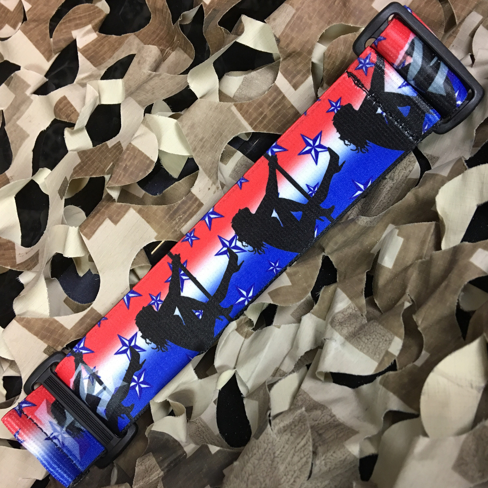 NEW KM Paintball Universal Mask Goggle Strap - 09 Patriotic Stripper