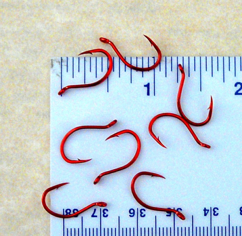 100 Matzuo 112060 Red Salmon Steelhead Octopus Fish Fishing Hooks size 6