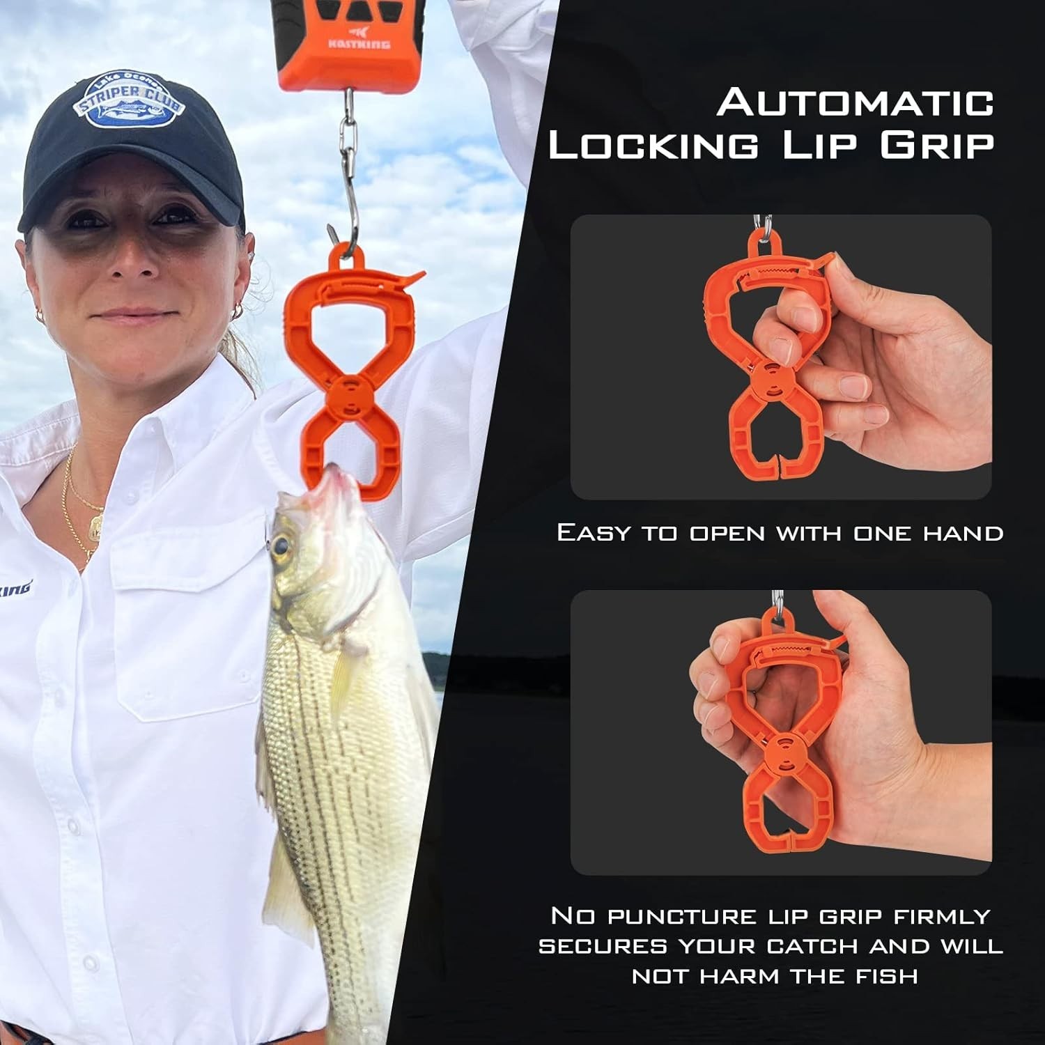 110lb Waterproof Fish Scale with Large LCD Display & Memory Functionality
