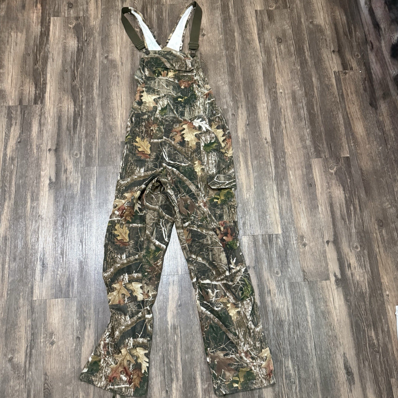 RedHead Silent Hide Realtree Camo Insulated Bib Overalls Mens L Thermolite