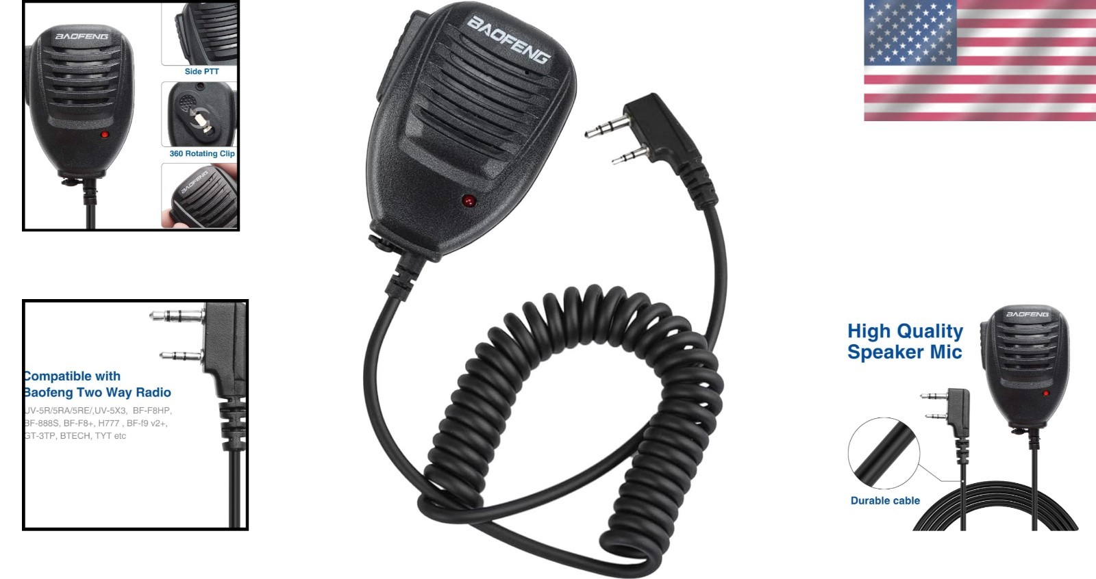 Baofeng BF-S112 Professional Two Way Radio Speaker - Lightweight and Efficient