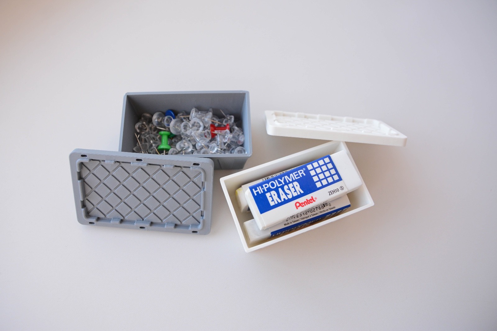 Mini Storage Tote *CUSTOM COLOR* with Snap-On Lid | 3D Printed Colored Mini Bin