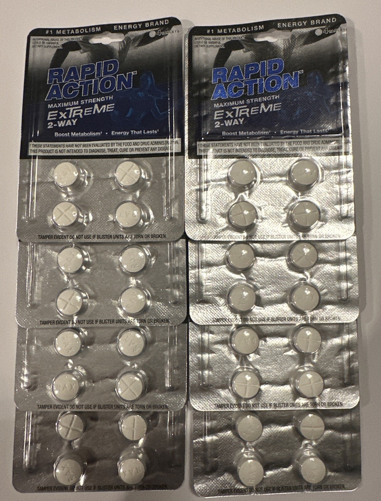 Rapid Action Extreme 2 Way  Energy Boost 8 Packs (32 pills)