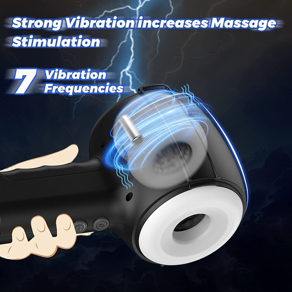 Male Masturbaters Automatic Handsfree Telescopic Cup Blowjob Stroker Lubricants