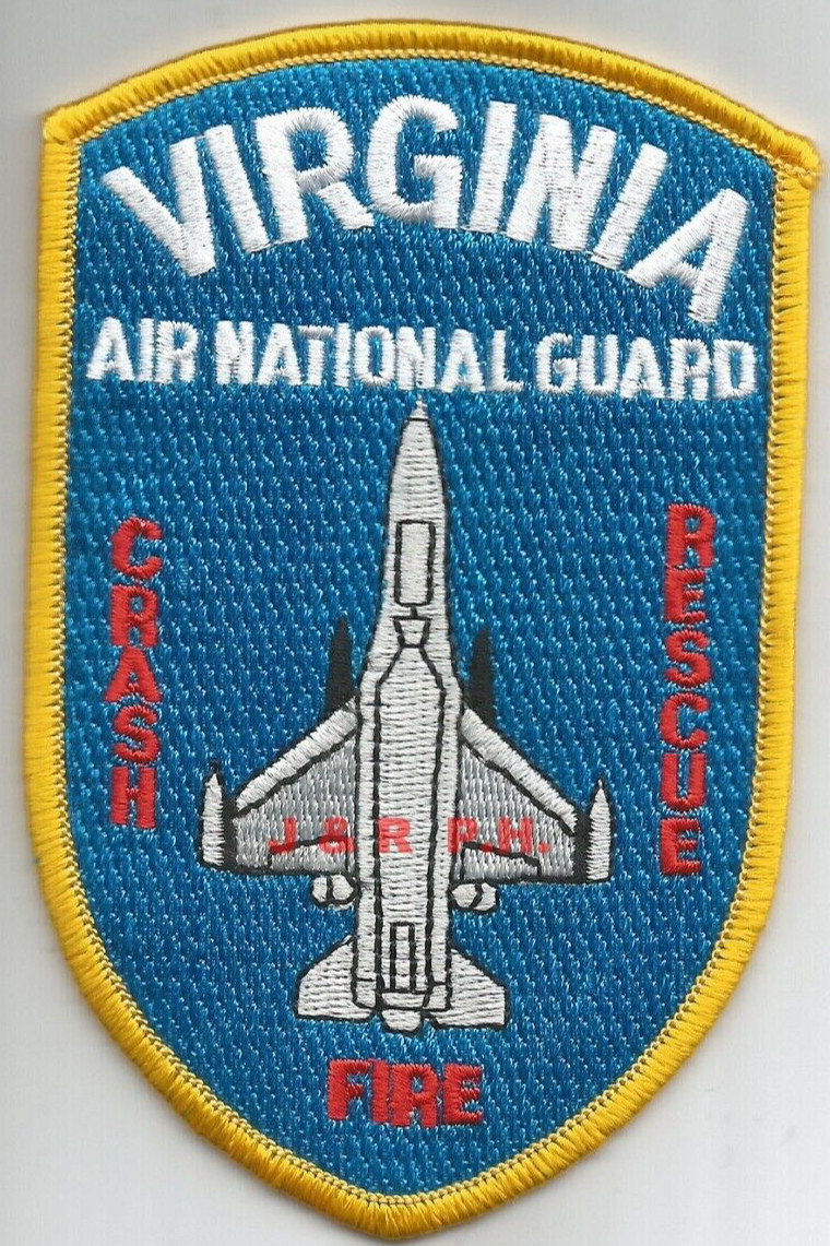 Virginia Air National Guard  CRAHS-FIRE-RESCUE, VA (3" x 5" size) fire patch