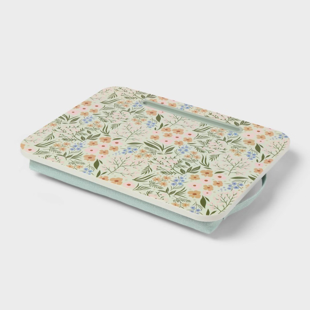 Floral Lap Desk with Handle