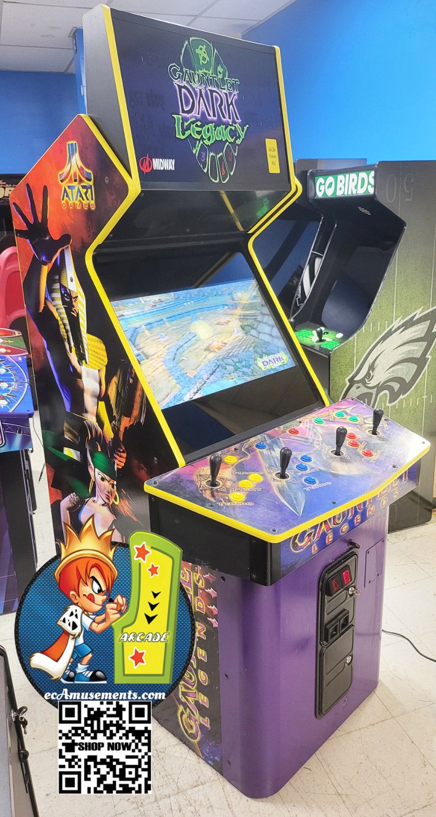 Gauntlet Dark Legacy Full Size Classic 1-4 Player Arcade Video Game (27" LCD)