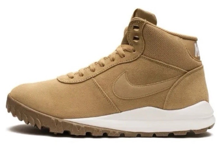 Nike Hoodland Suede Men’s Size 9-15 Casual Hiking Boot Tan Beige Lifestyle Shoe