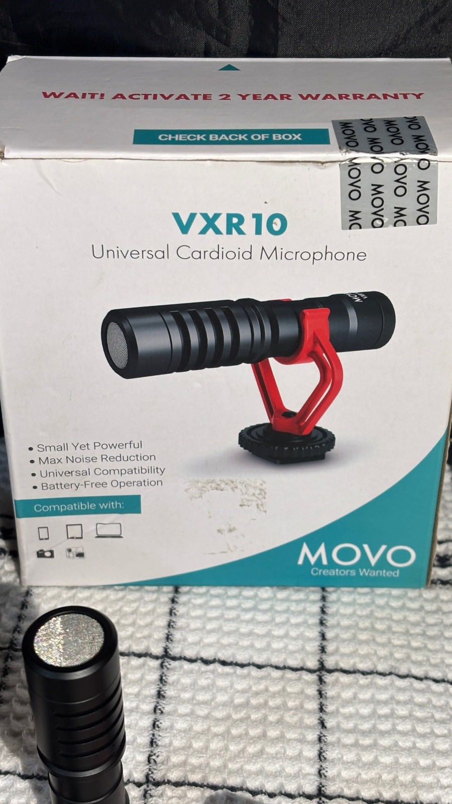 MOVO VXR10 Universal Cardioid Shotgun Microphone Kit with Windscreen