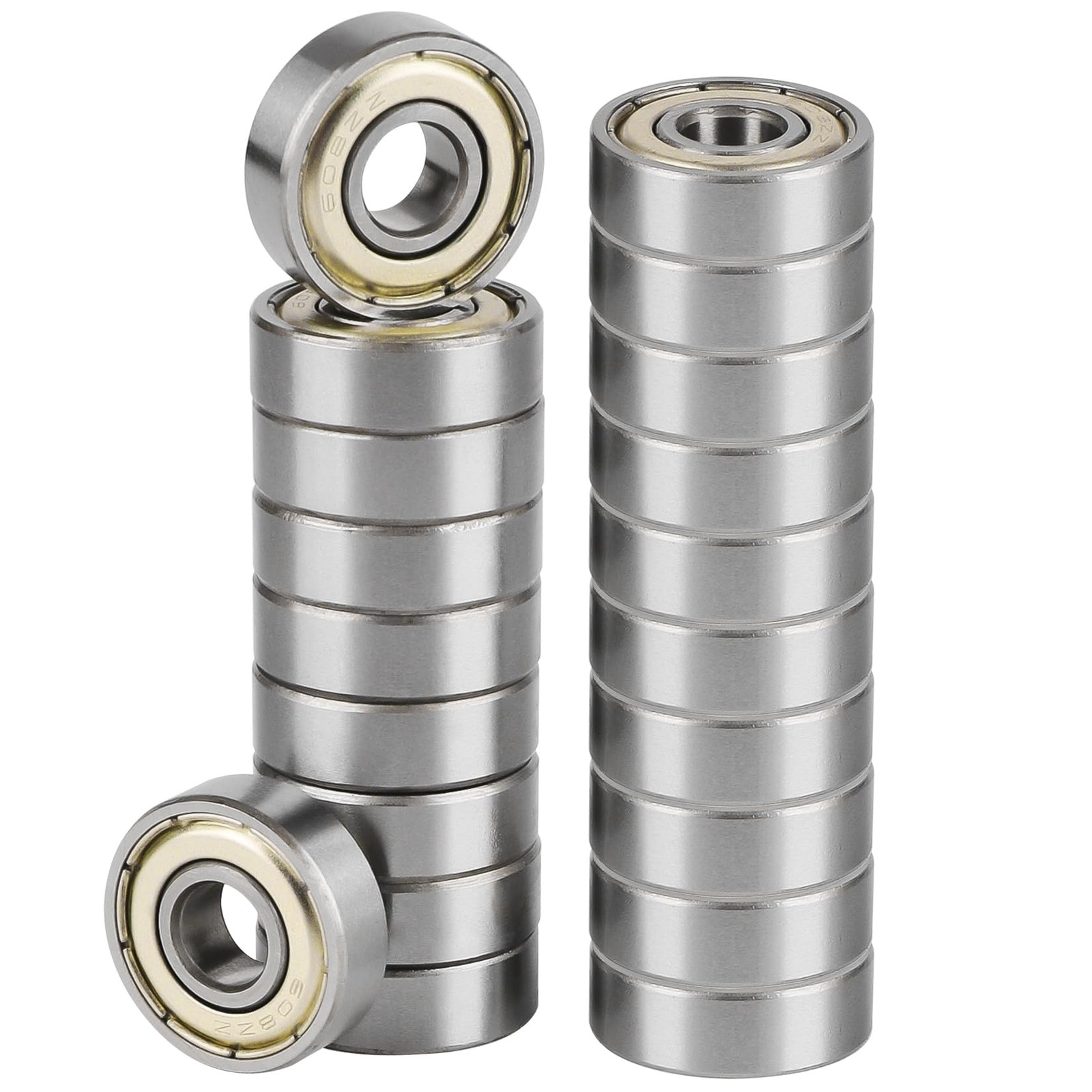 608 ZZ Skateboard Bearings Double Shielded 8x22x7mm Miniature Ball 20 PCS