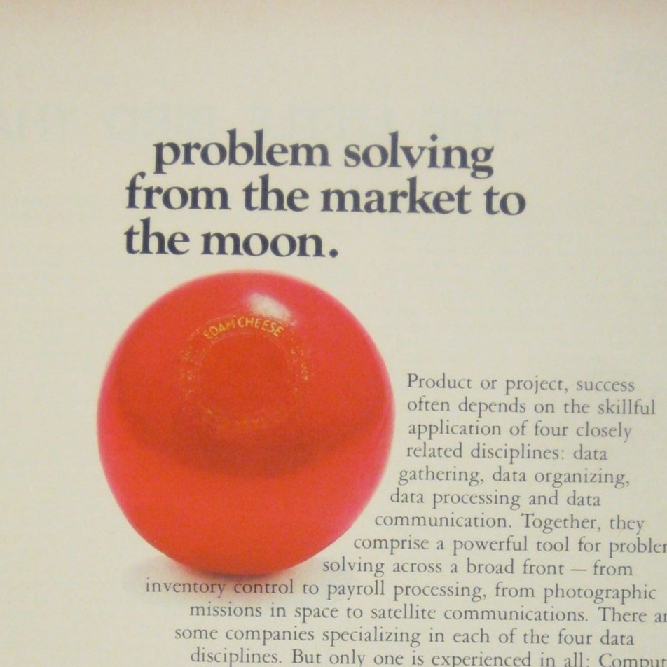 Computer Sciences Corporation 1967 Vintage Advertisement MCM