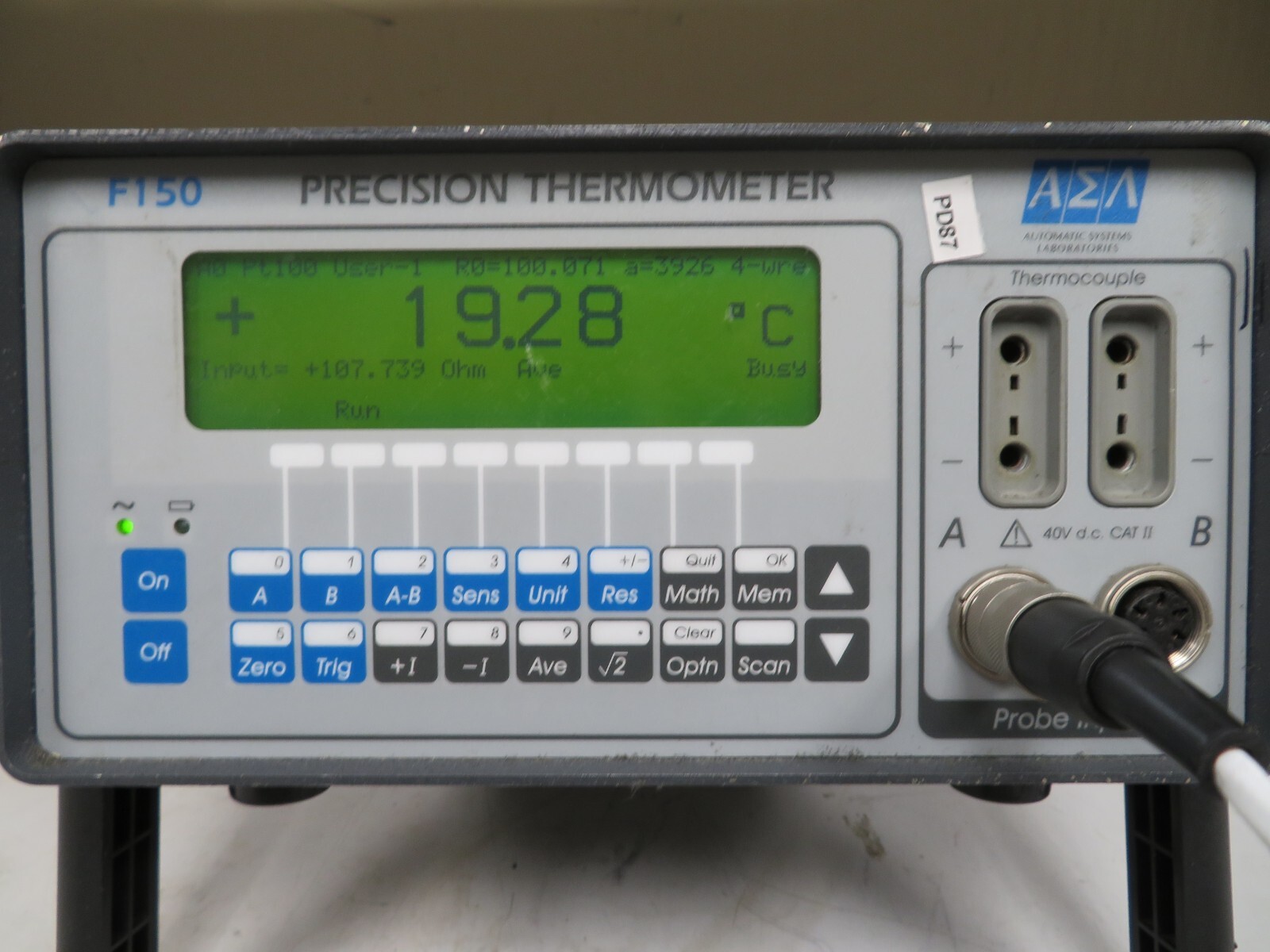 ASL Automatic Systems Laboratories F150 Precision Thermometer Probe PD87