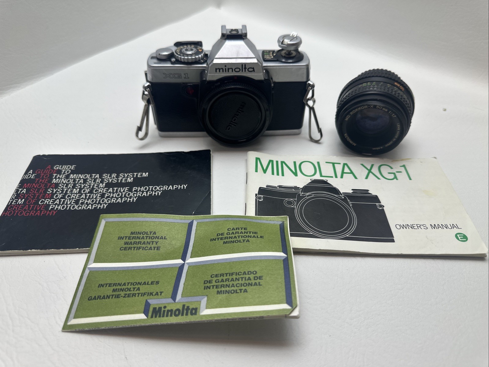 Minolta XG 1 with MD Rokkor-X 50mm 1:1.7 Lens 35mm Film Camera-Parts Only