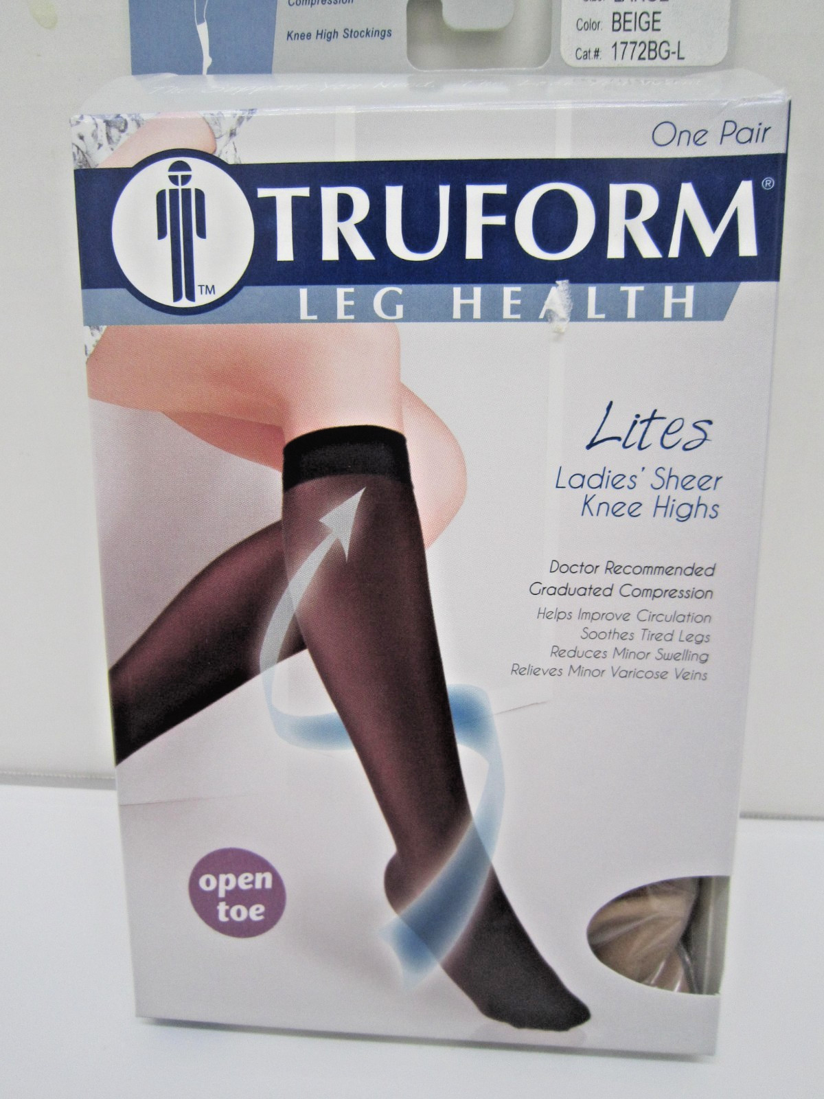Truform 1772 Lites Ladies Sheer Knee High 15-20 mmHg Cmp. OT Asst Size/Color