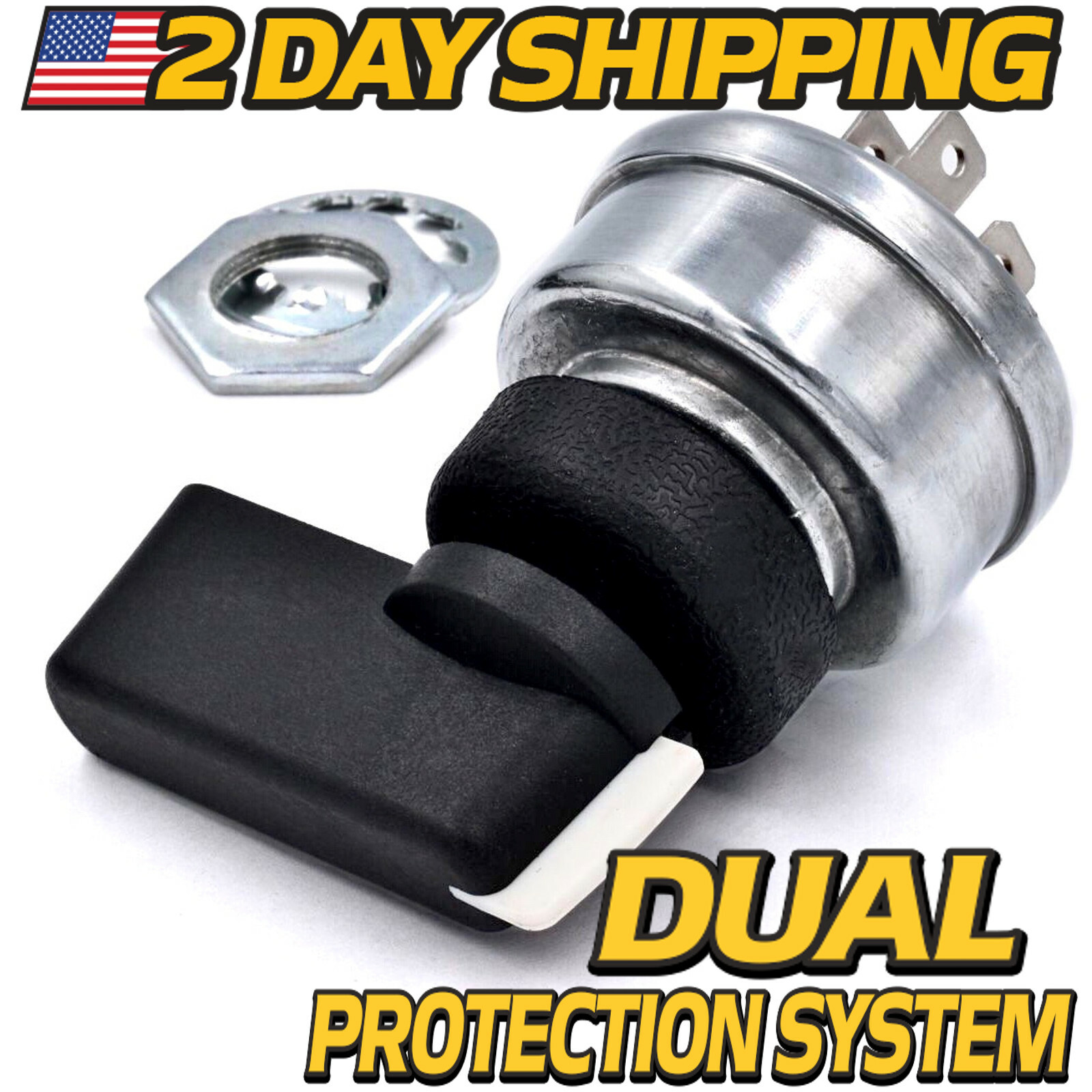 2 Day Shipping - Ignition Switch 4Pos. fits Miller 207110 w/Handle & Grommet