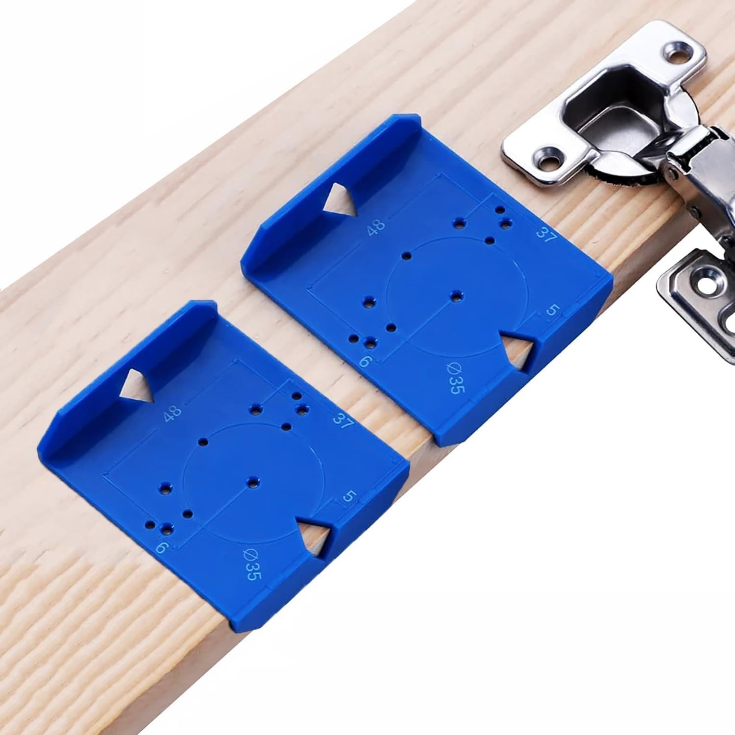 2 Pack Cabinet Door Hinge Jig Mounting Jig Concealed Hinge Positioning Ruler ...