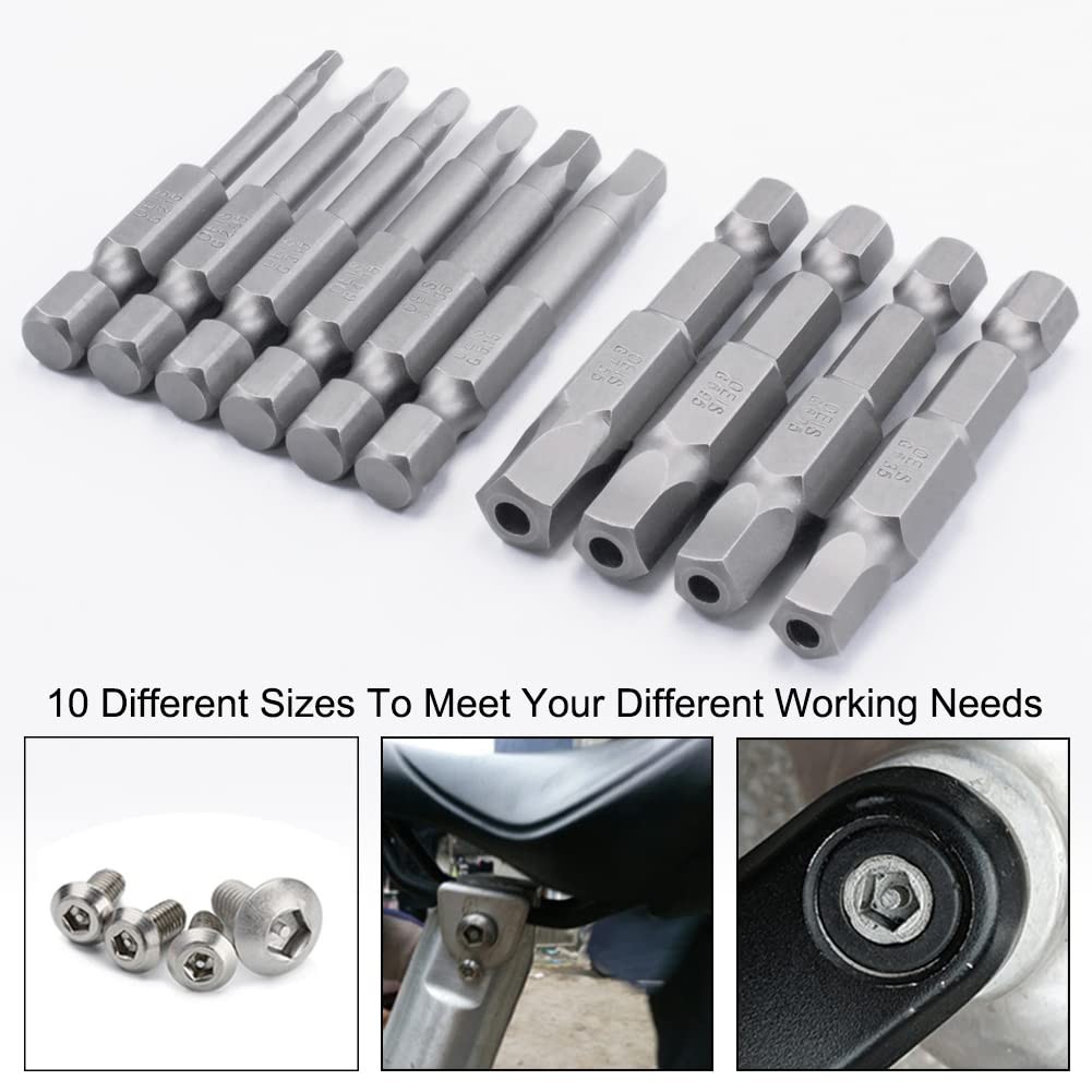 10pcs Magnetic Pentagonal Drive Bit 5 Sided Pentagon Head Screwdriver Bits Se...