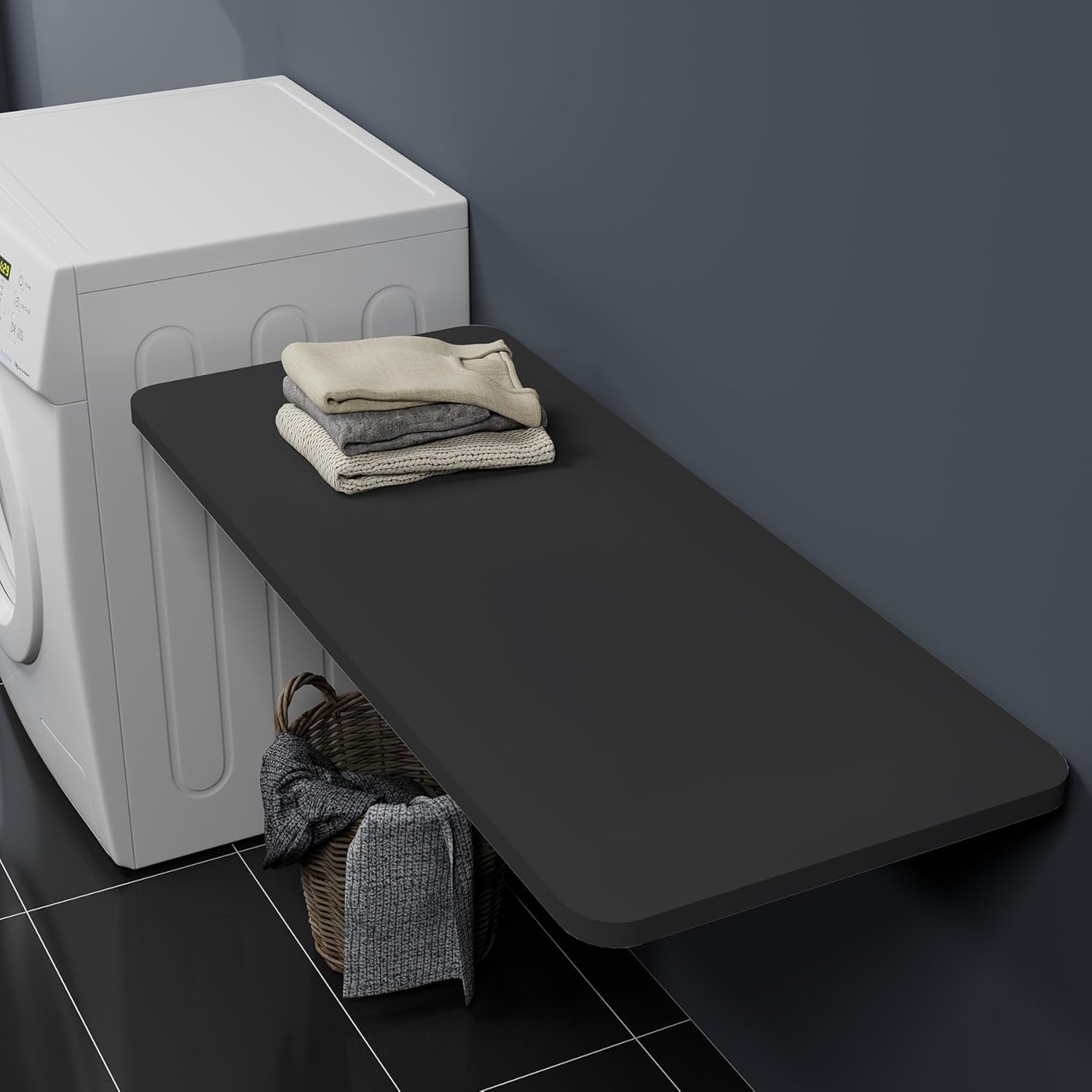 Wall Mounted Folding Table 47.2”L x 19.7”W Laundry Folding Table W/ Heavy Duty