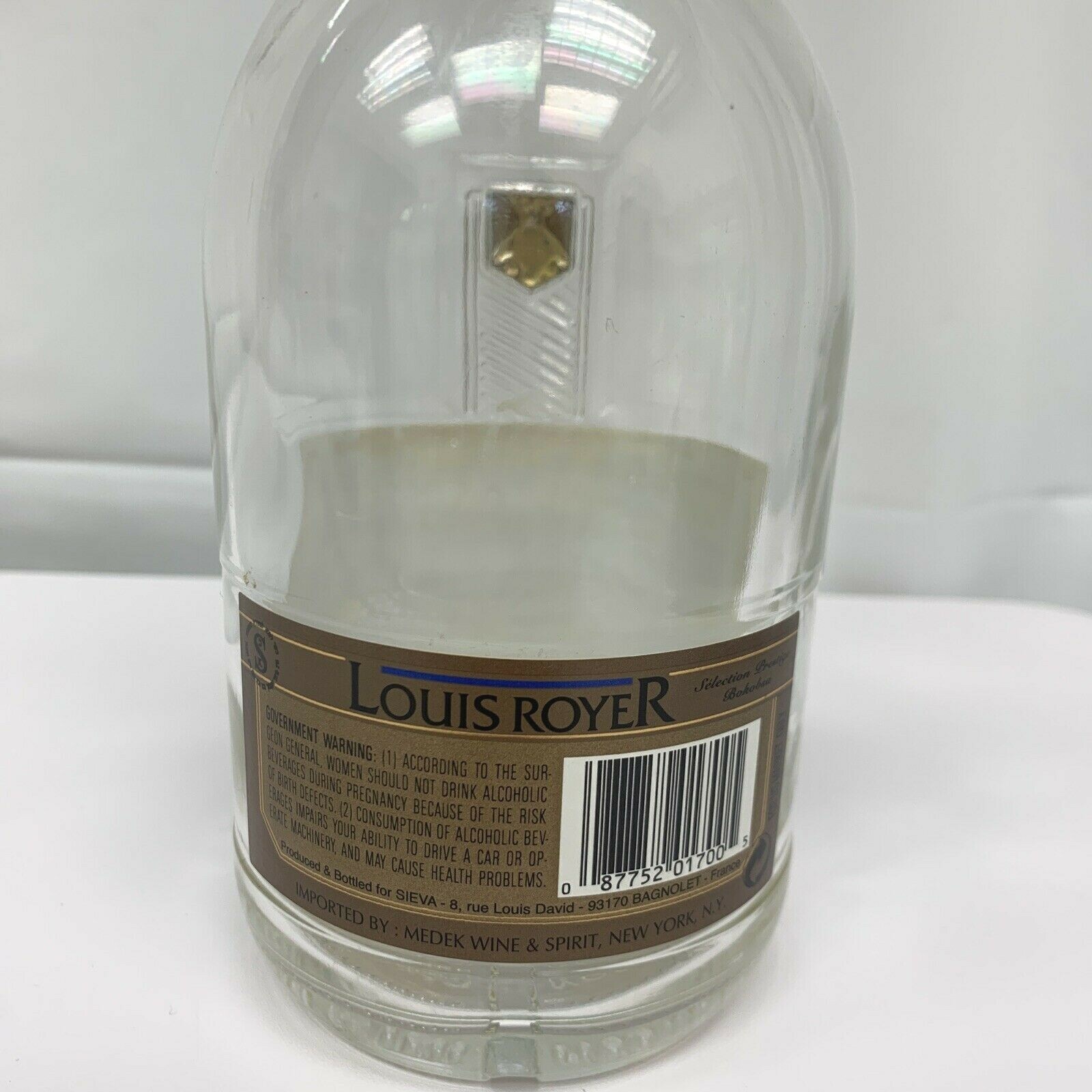 Louis Royer V.S.O.P Cognac Empty Bottle for Bar Display 750ml