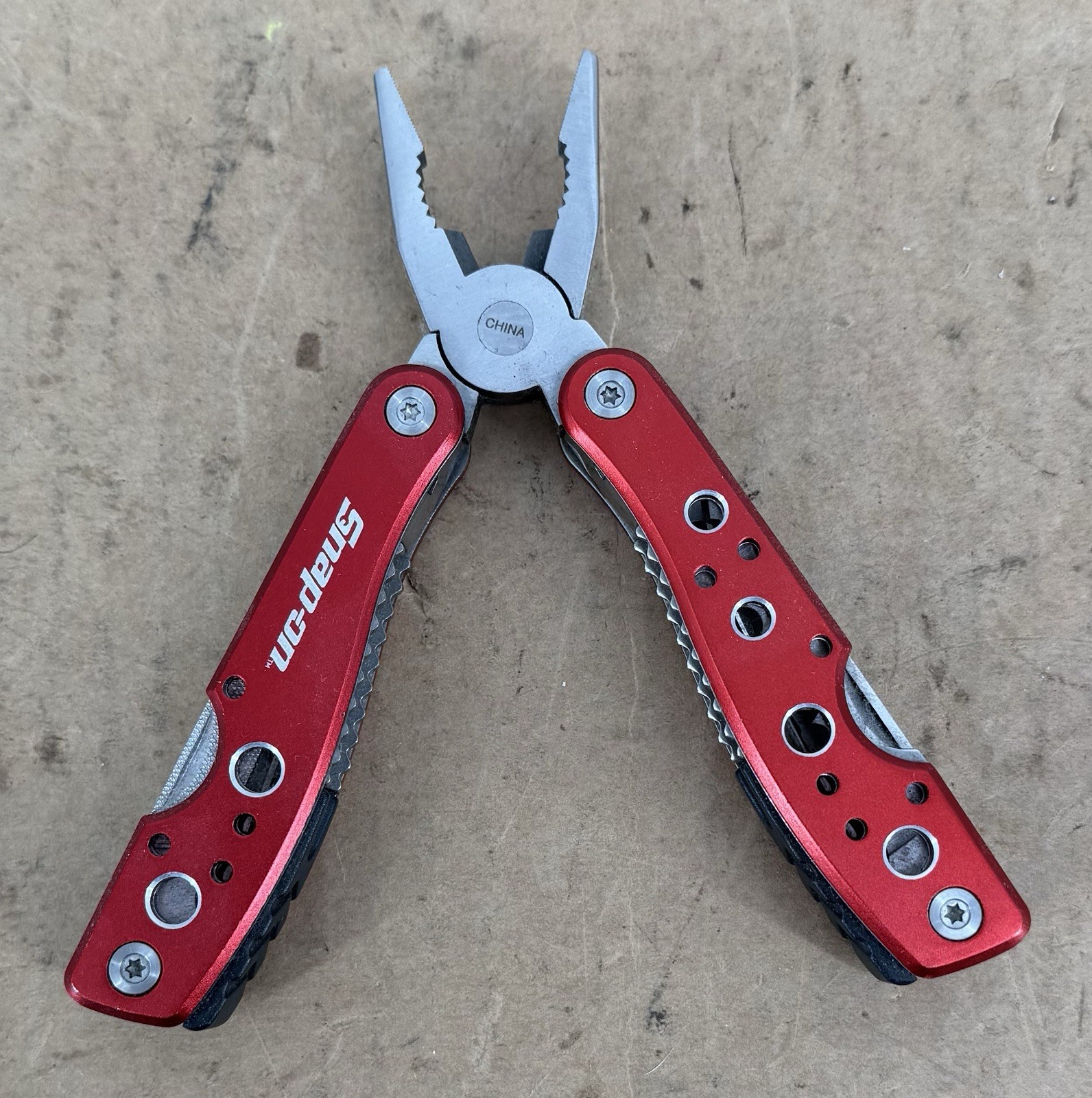Snap On Tools Multi Tool Folding Pocket Knife W/ Pliers Compact Tool