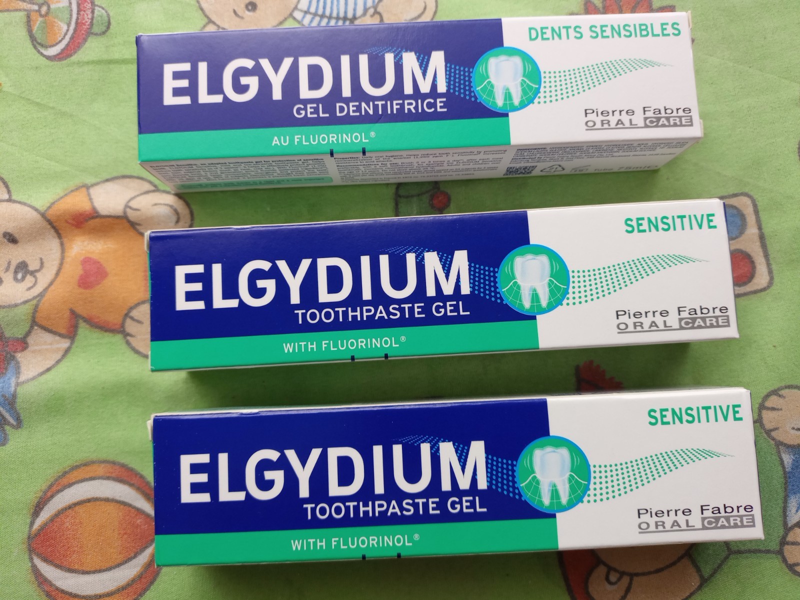 3 Pack Elgydium toothpaste gel for sensitive teeth 75 ml