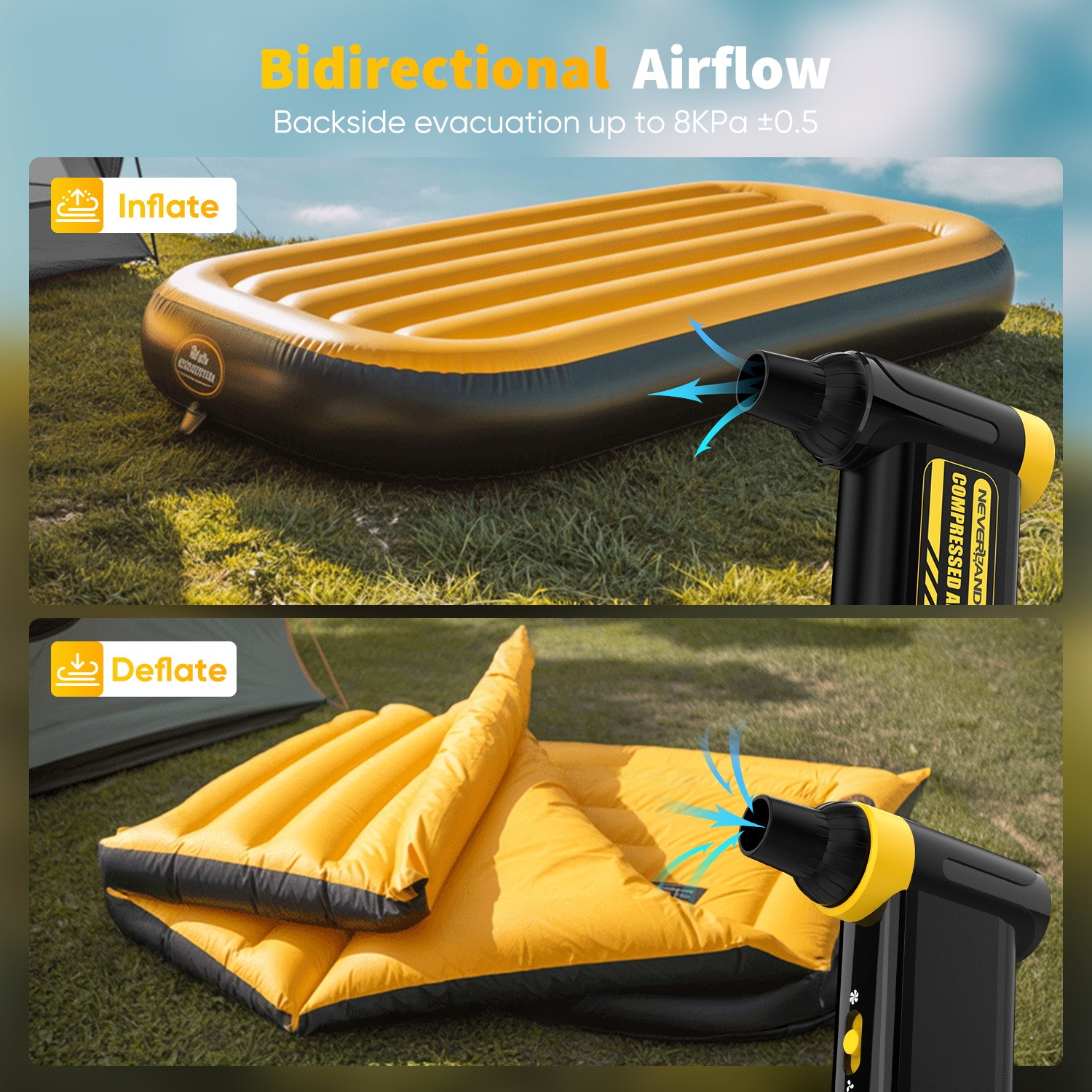 Portable Compressed Air Duster Cordless Cleaner Mini Blower High Power 8000mAh