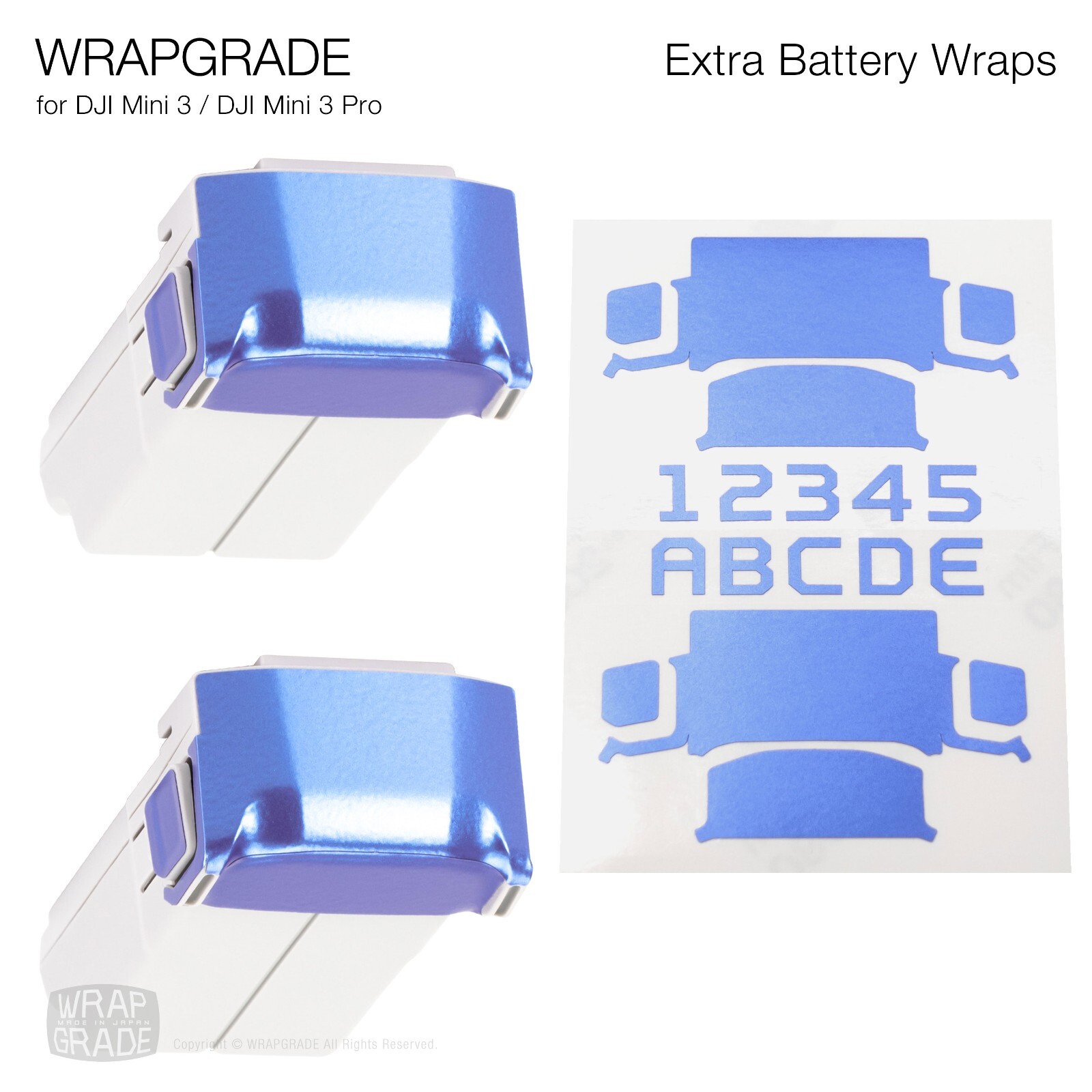 WRAPGRADE Skin Wrap for DJI Mini 3 Drone Accessory / Full Wrap Decal