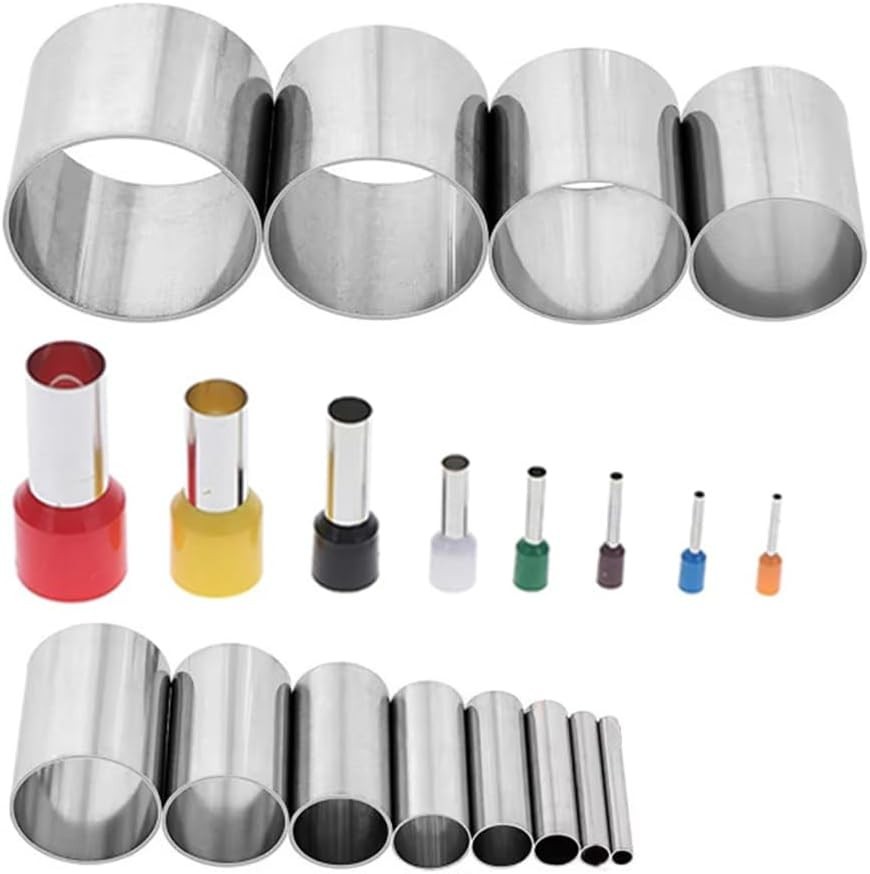 20PCS Stainless Steel Clay Cutter Round Circle Shape Ceramics Silver