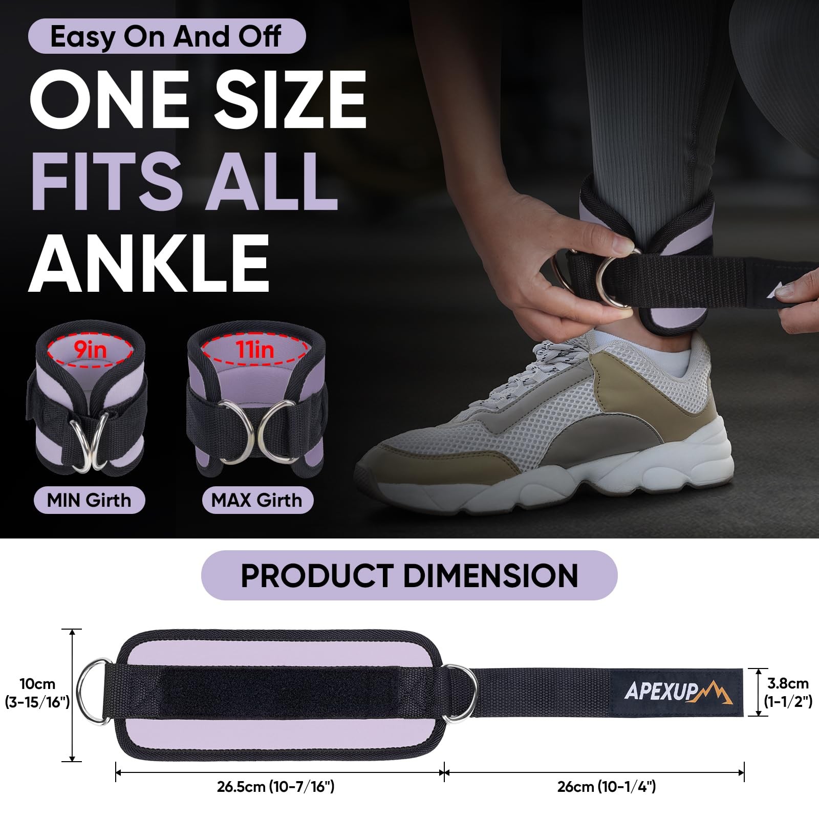 Ankle Strap for Cable Machine, Ankle Resistance Bands, Cable Kick Back Ankle ...
