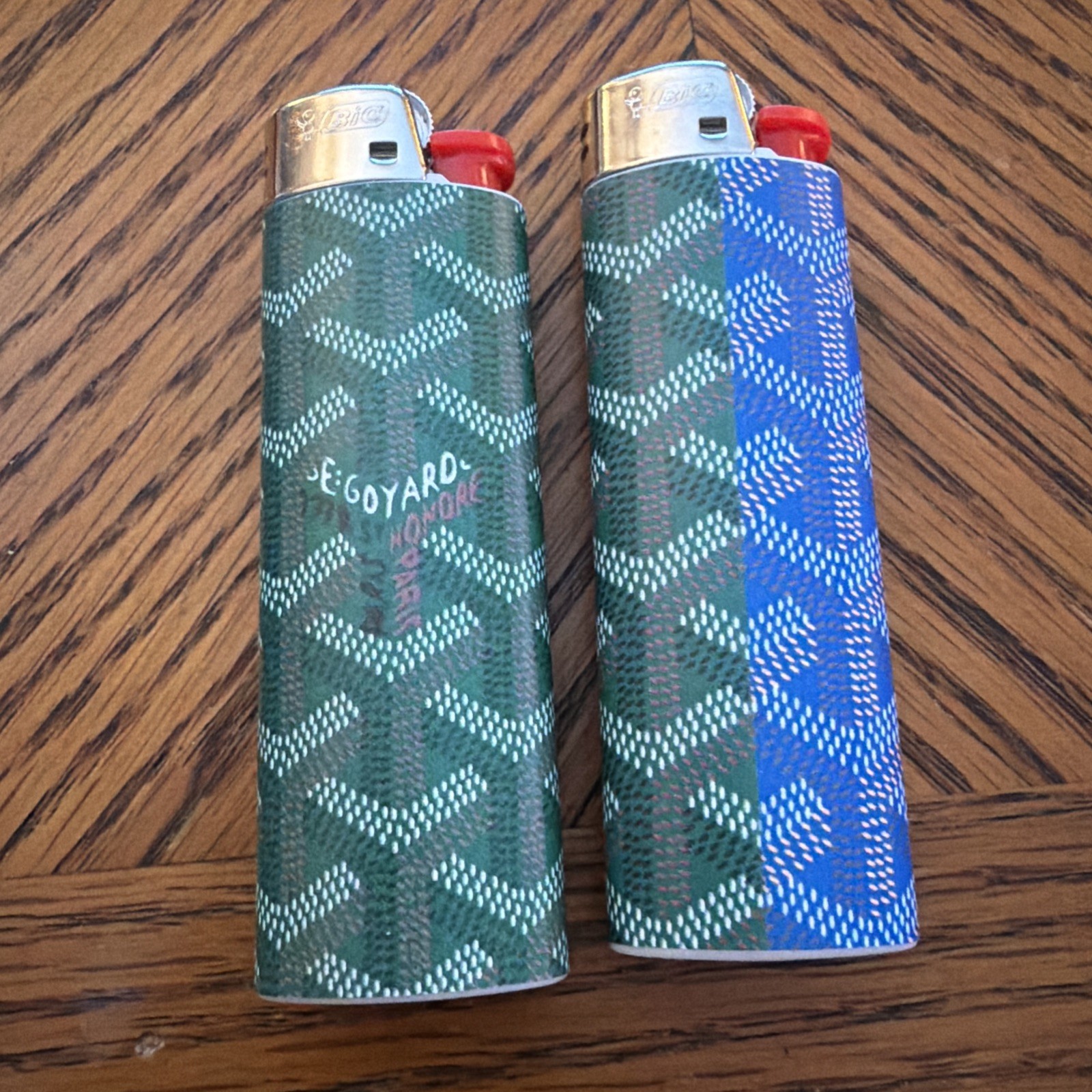 New 2 Custom Bic Lighters Goyard Very Well Made Vintage