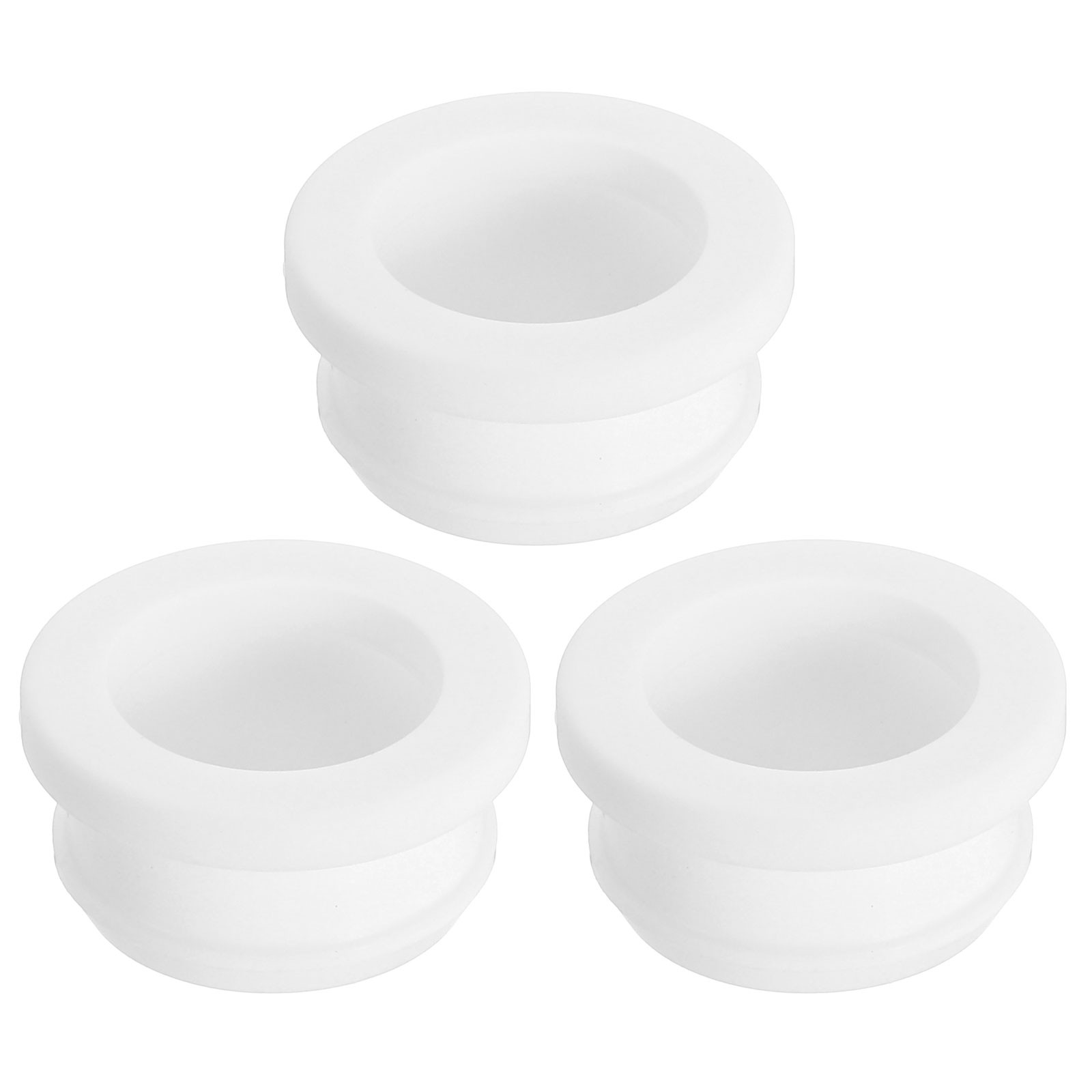 3Pcs Rubber Grommet 26mm Drill Hole, 21mm ID Top Hat Hole Plug Grommet, White