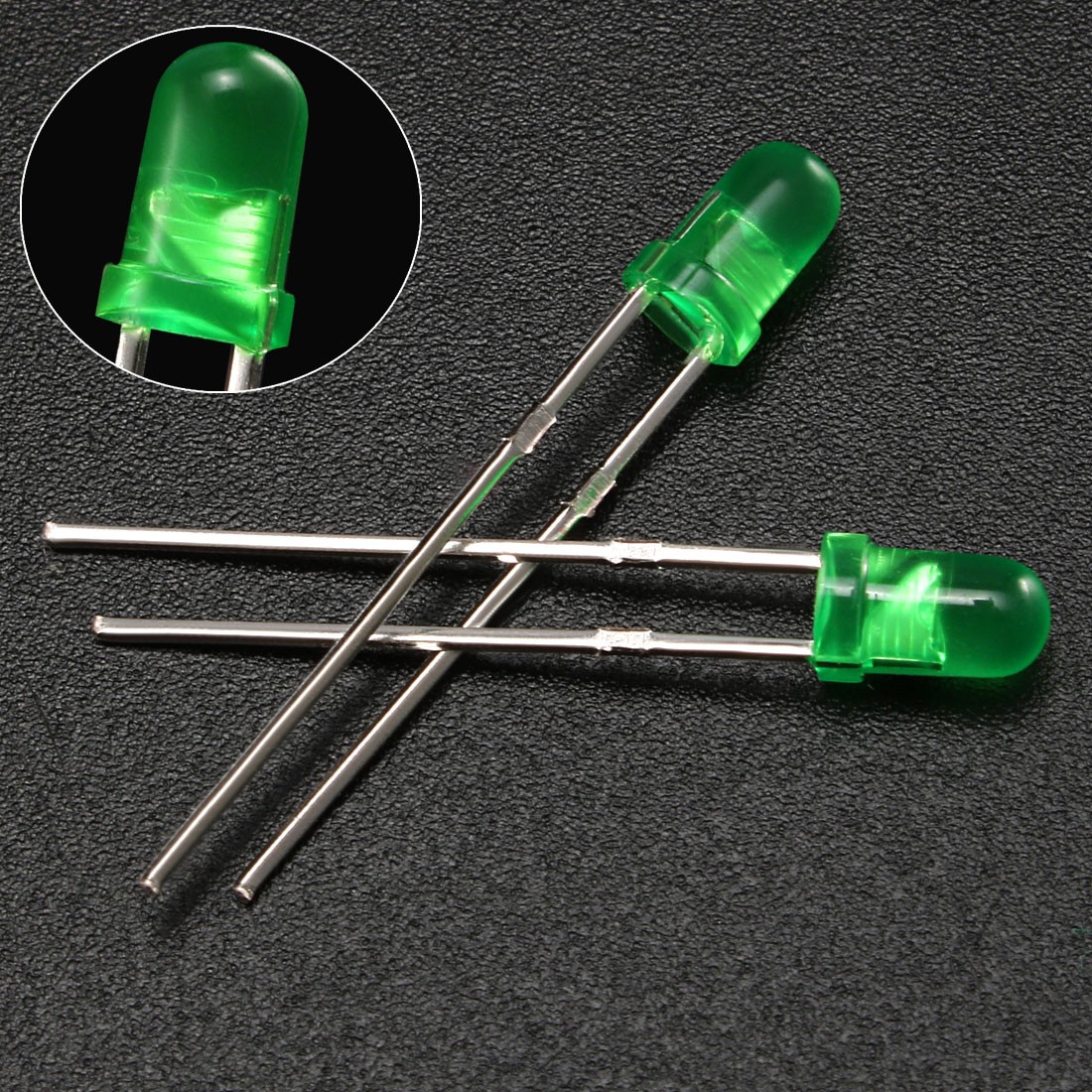 10pcs 3mm Green LED Diode Lighting Electronic Component Emitting Light 2.8-3.2V