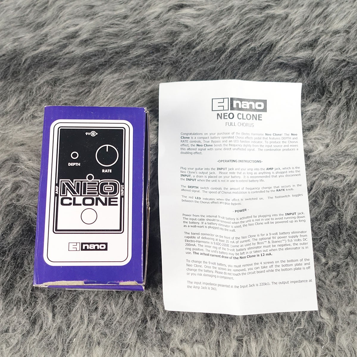 Electro-Harmonix Neo Clone Chorus Guitar Effects Pedal Used