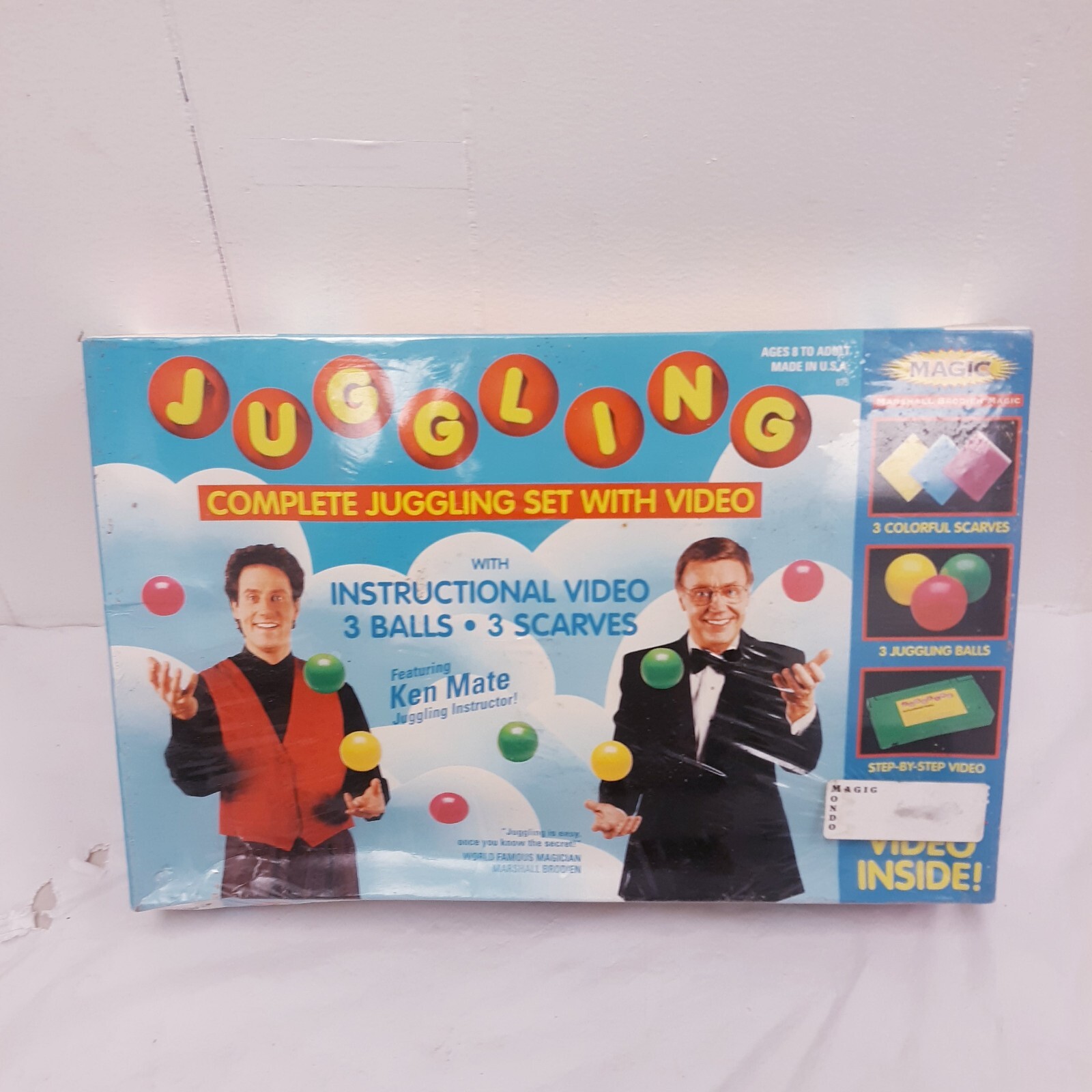 Vintage Complete Juggling Set with video featuring Ken Mate instructor New