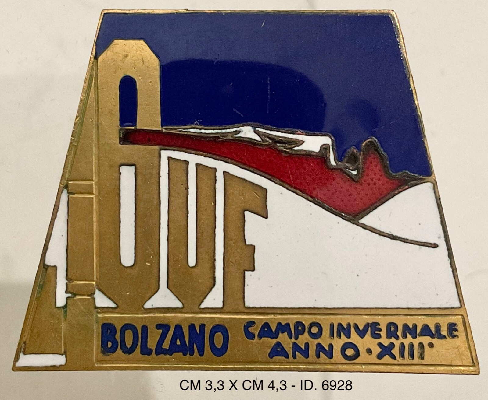 BOLZANO CAMPO INVERNALE GUF A.XIII° 1935 DIST. GRUPPI UNIVERSITARI GARE SPORTIVE
