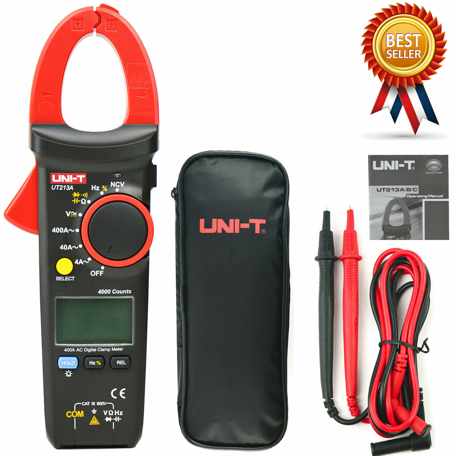 UNI-T UT213A 400A AC Current Measurements Digital Clamp Meters New