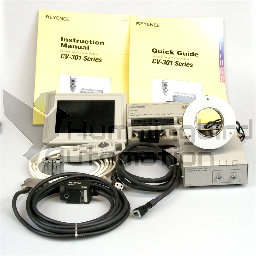 KEYENCE CV-301 Compact Color Vision System COMPLETE CV-M30 CV-030 CV-R11 Remote