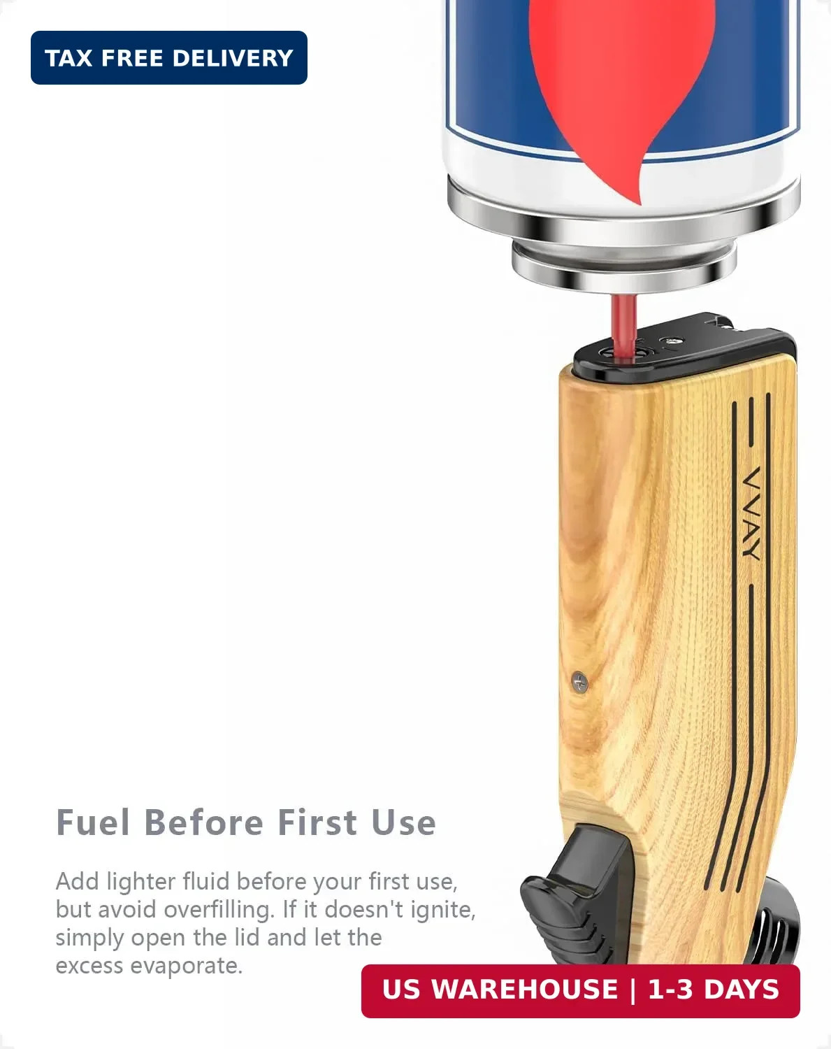 Pipe Lighter, Pipe Lighter for Smoking Tobacco, Butane Refillable