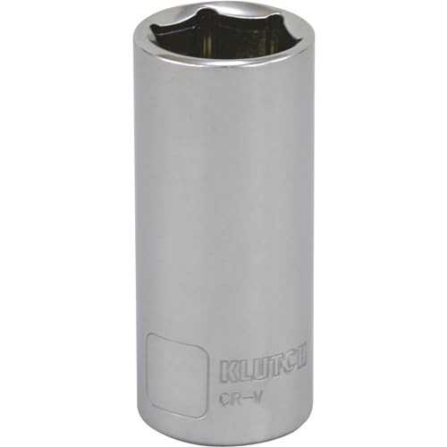 Klutch 3/8in.-Drive, 6-Point Deep Socket, Metric, 20mm