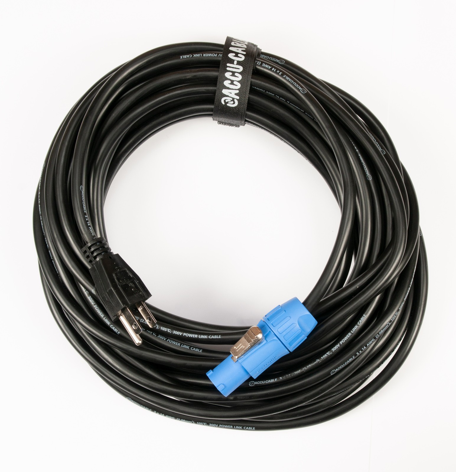 Accu-Cable SMPC50 50 Foot Locking Power Connector To Edison Power Cable ADJ