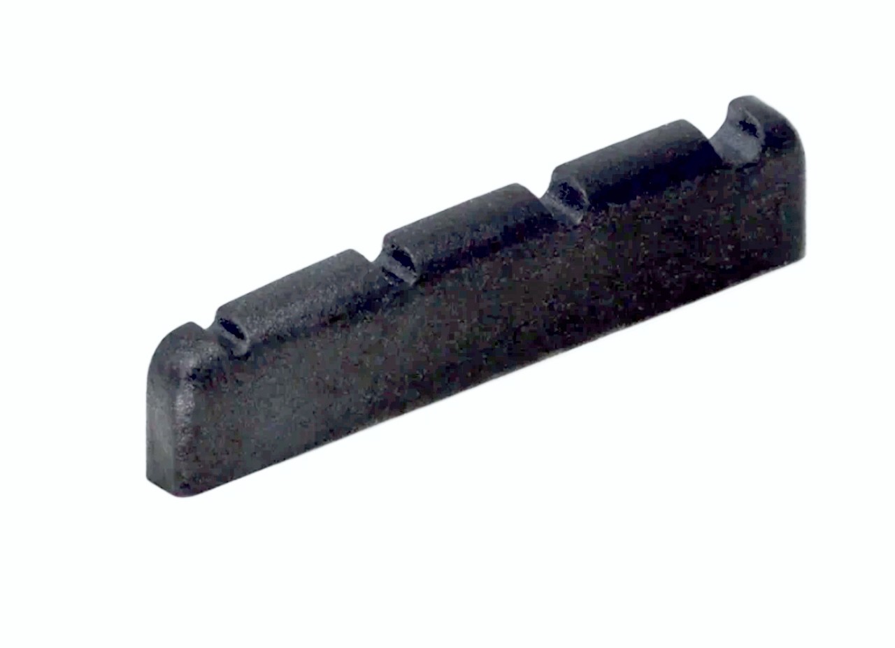 Nut Tusq 4 String Bass 38.9mm 1 17/32 Radius 12 Black Flat Bottom PT-1254