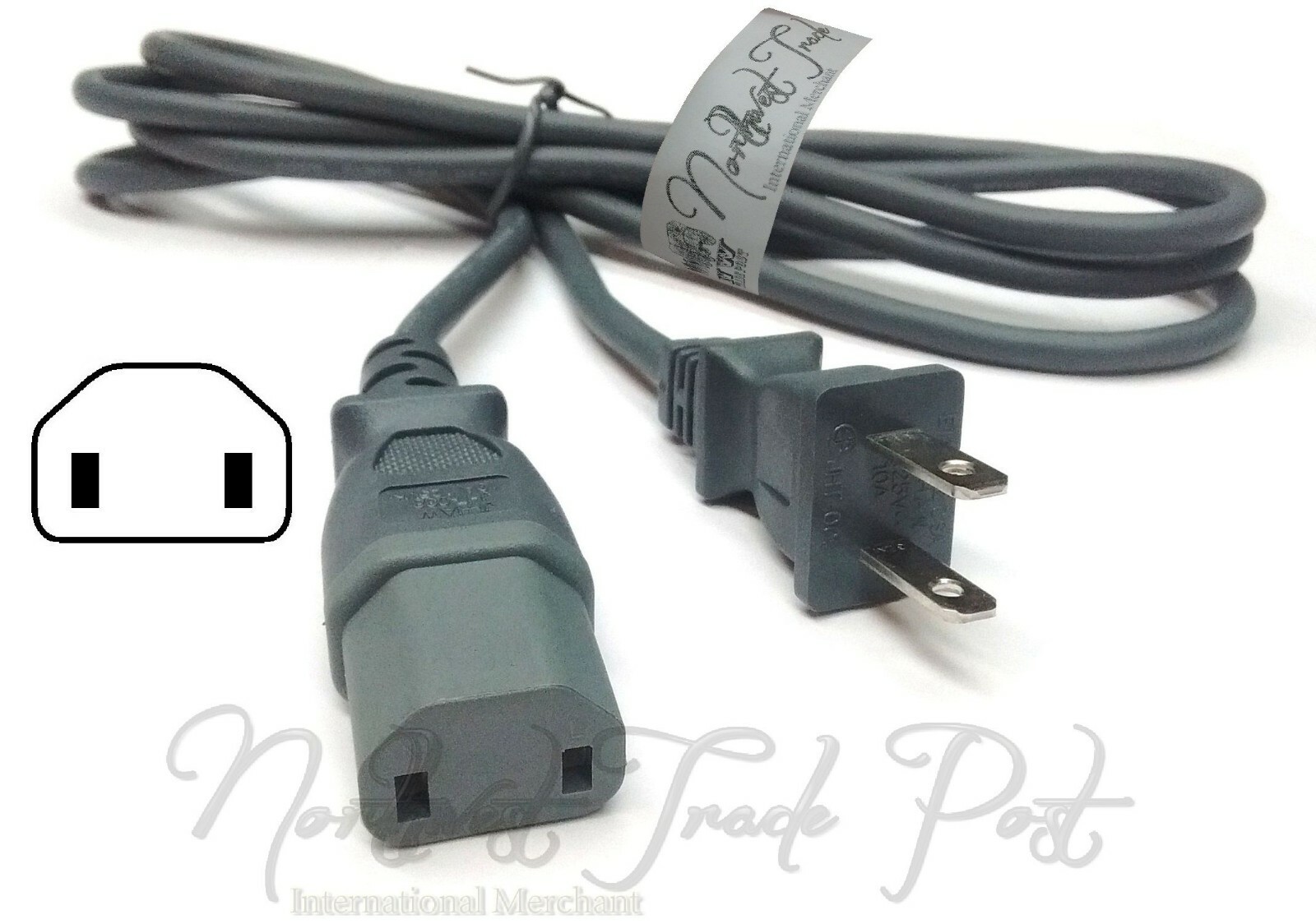 JI-HAW JHT-038 2-Prong AC Power Cord for XBox One 360 Falcon Jasper Slim Supply