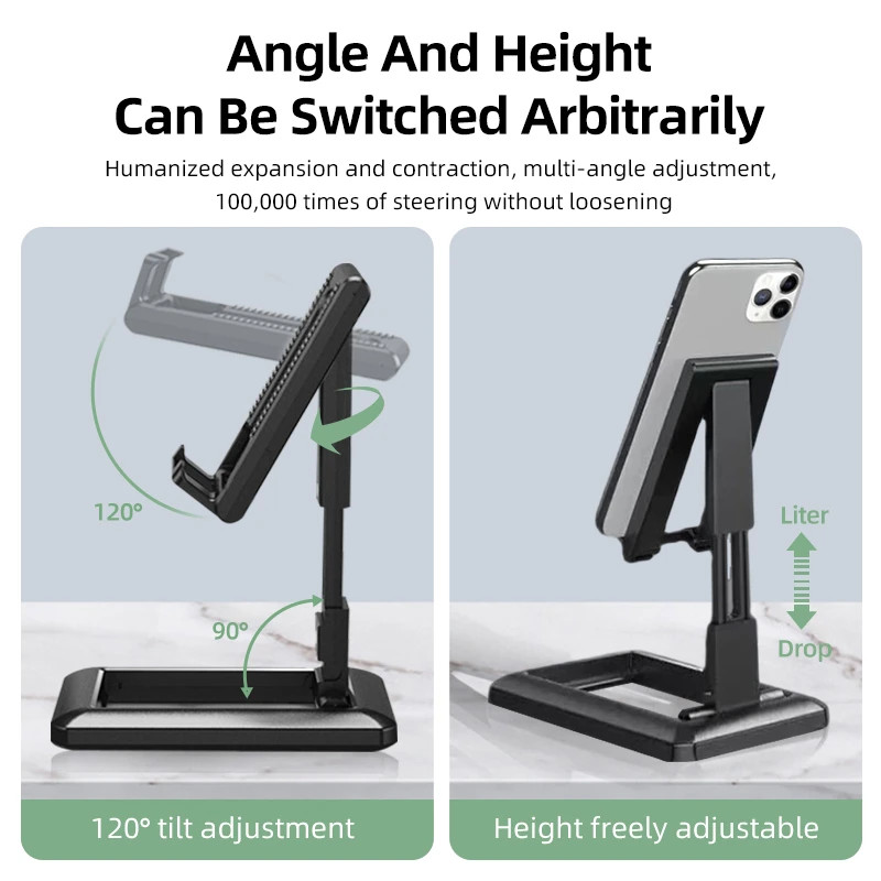 Adjustable Phone Tablet Desktop Stand Desk Holder Mount Cradle For iPhone iPad