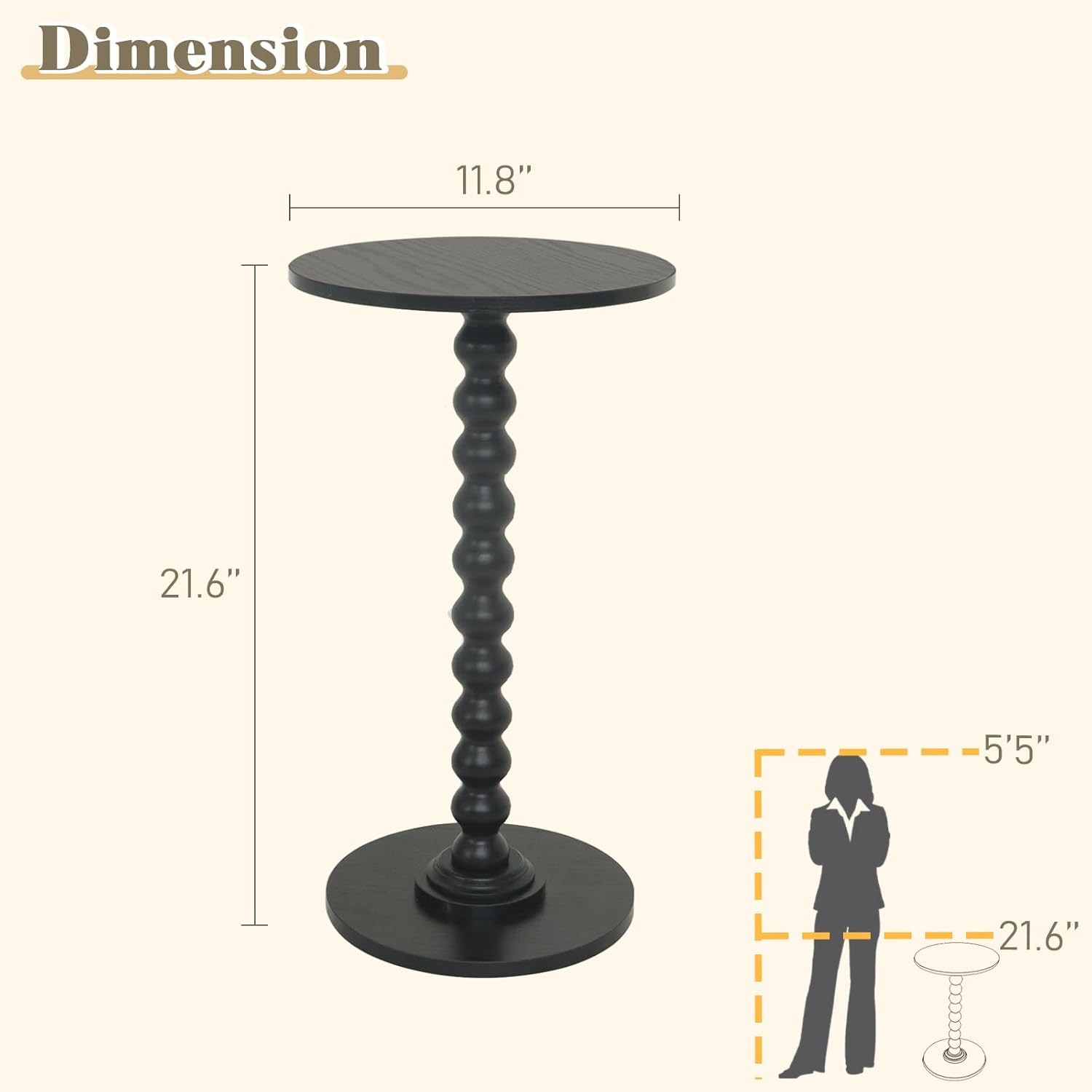 Round Side Table Small Drink Table Small Spaces Modern Accent End Table New