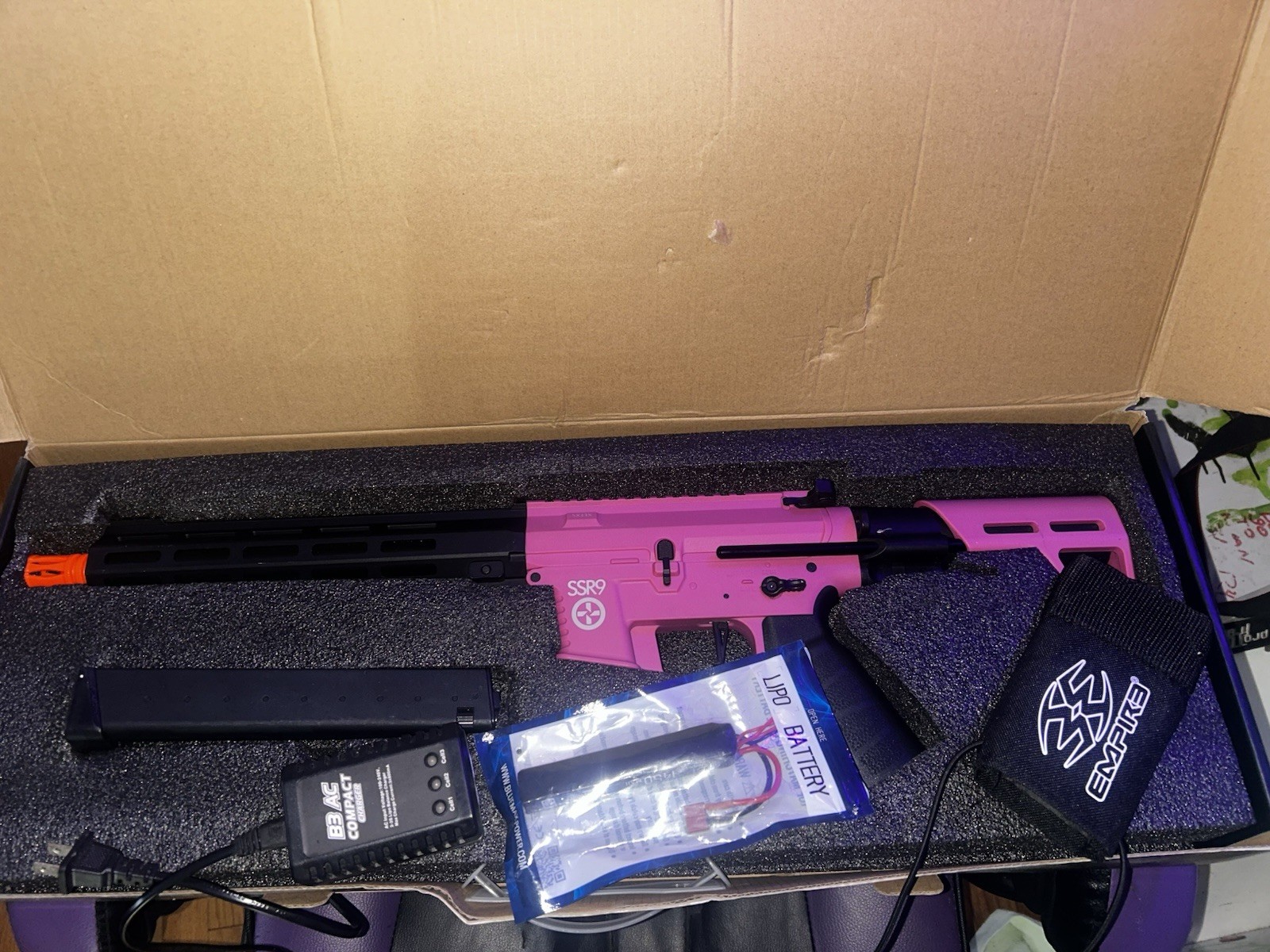 Novritsch SSR9 Airsoft Gun with Mag, Battery, Charger, and Barrel Cover