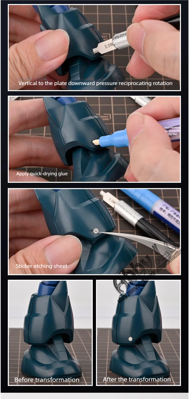 for Plastic Model Flat Bottomed Round Hole Rivet Maker Center Drills with Handle