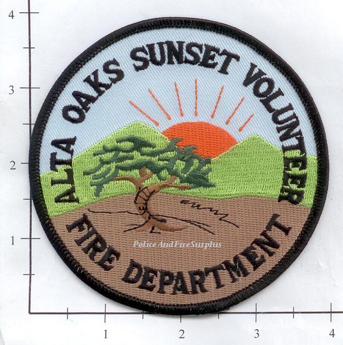 California - Alta Oaks Sunset Volunteer CA Fire Dept Patch