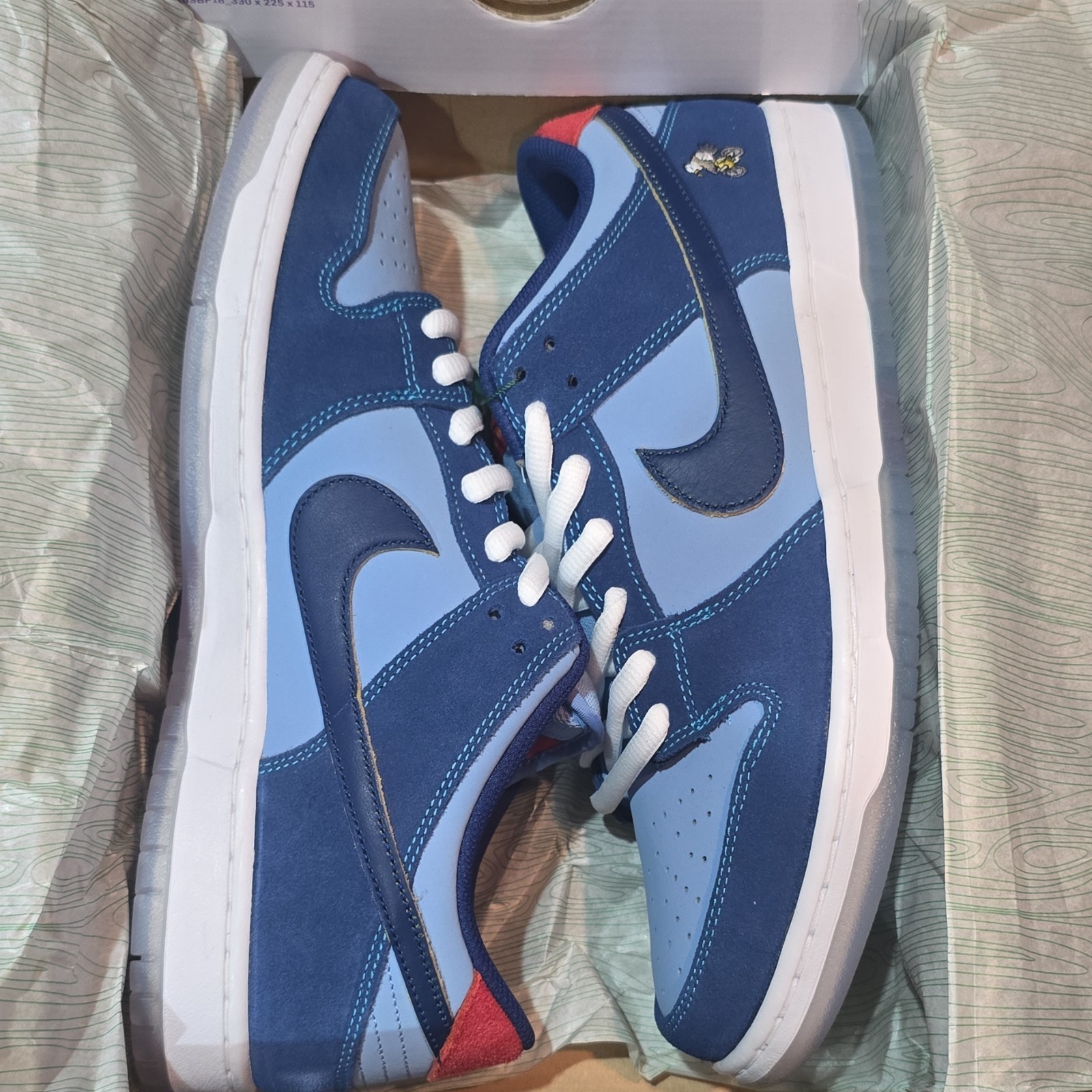 Nike SB Dunk Low Why So Sad Coastal Blue Men's Skateboarding Shoes Size 11.5
