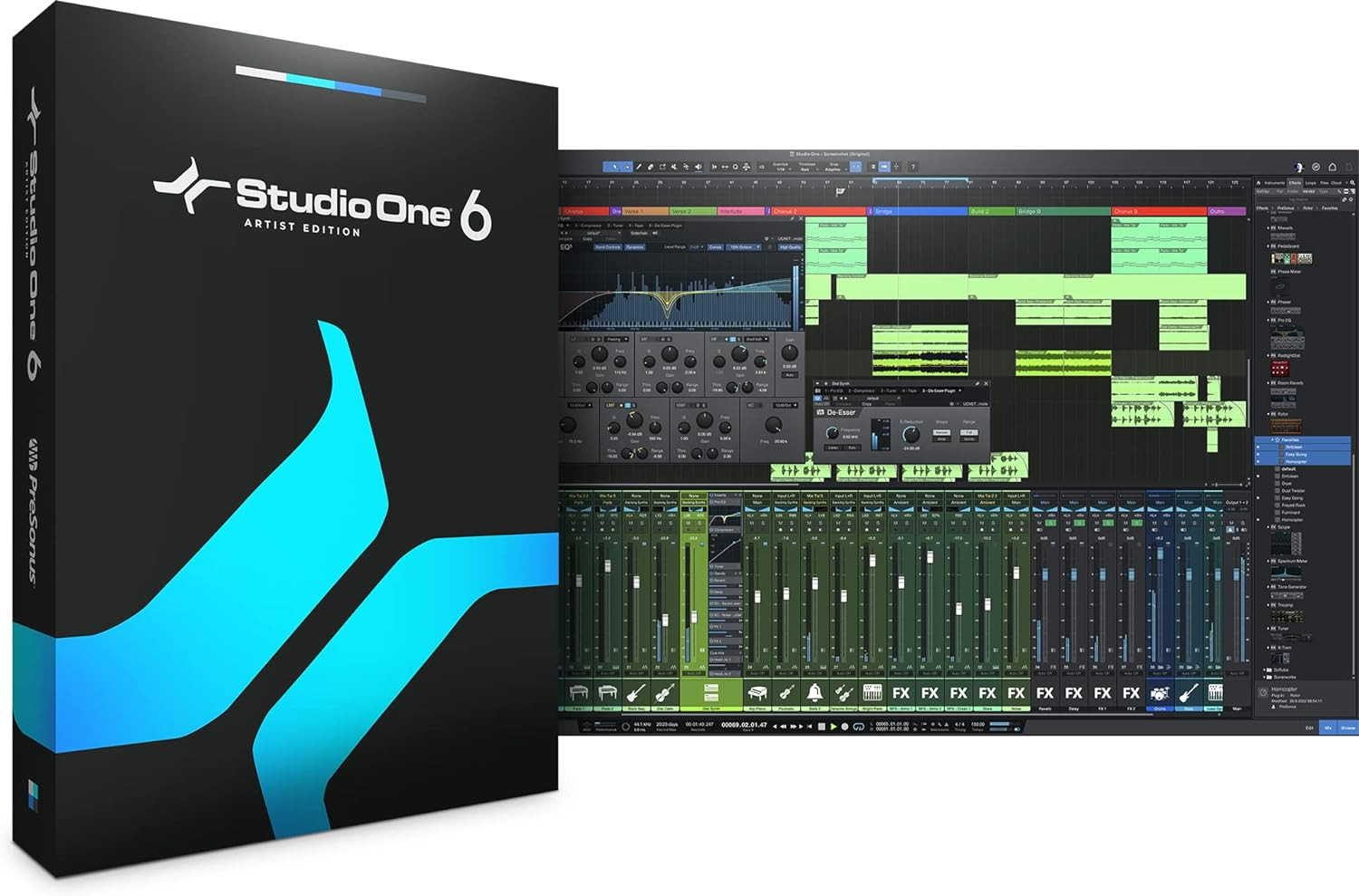 Studio 24C 2X2, 192 Khz, USB Audio Interface with Studio One DAW Recording Softw