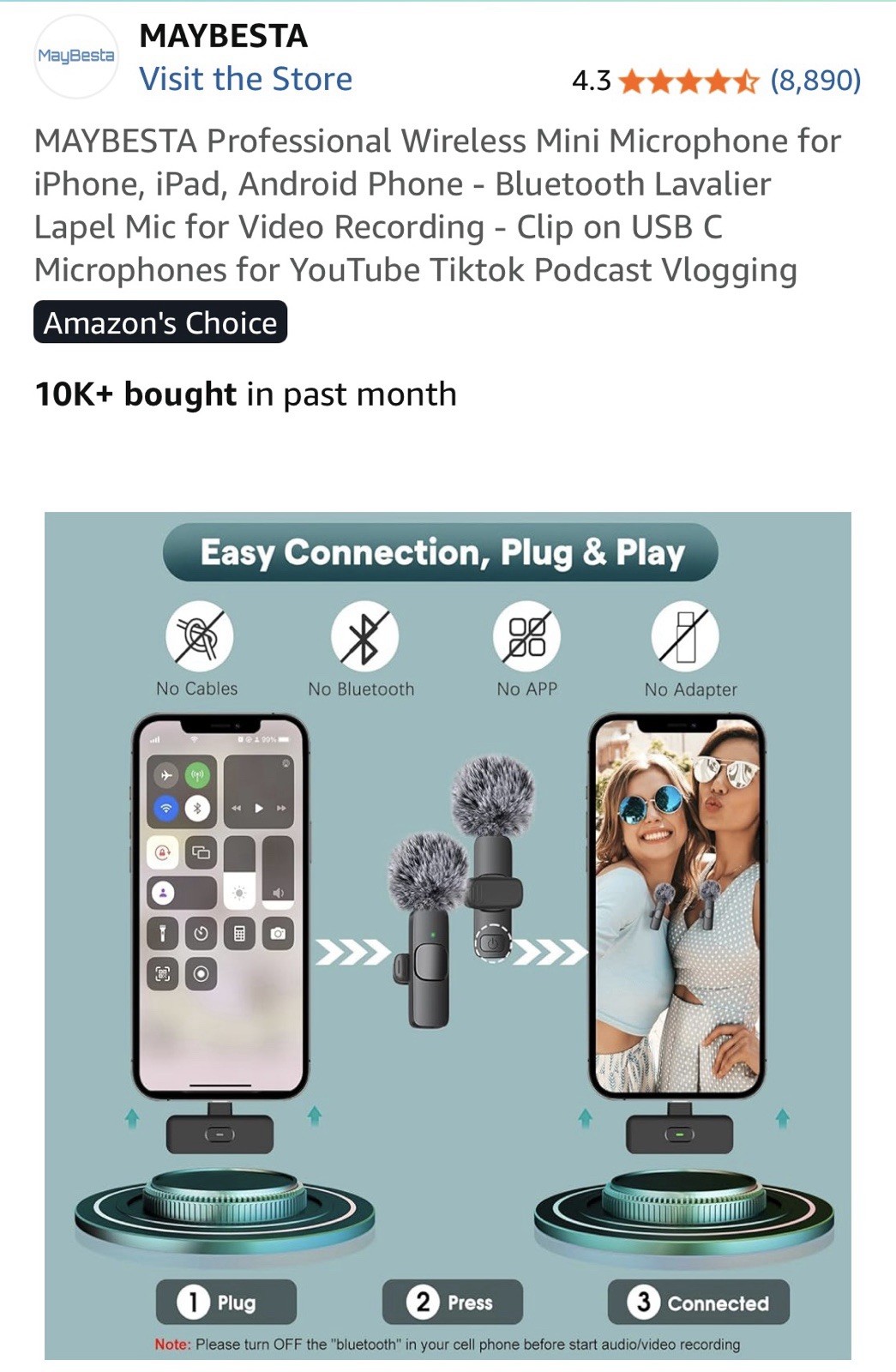 Wireless Mini Lavalier Microphone
